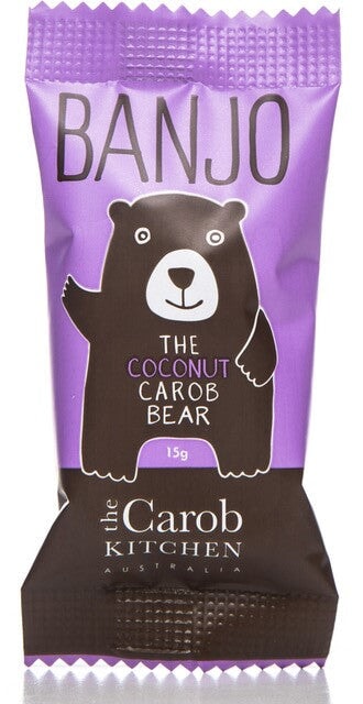 Organic Carob Kitchen Banjo - The Coconut Carob Bear Plush Toy | Cute & Eco-Friendly Stuffed Animal for Kids & Collectors | Perfect for Nursery Decor, Birthday Gifts & Cuddling