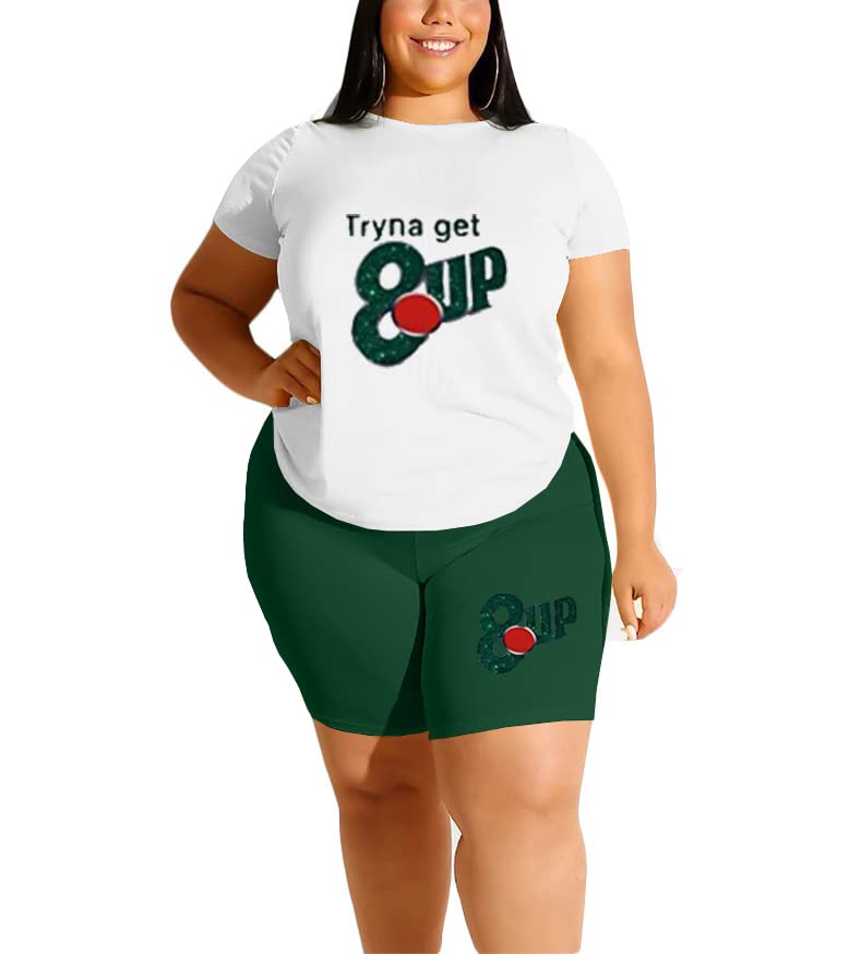 THLAI Women's Plus Size Summer Two Piece Outfits - Short Sleeve Top & Shorts Set | Cute Casual Outfits for Beach, Vacation & Everyday Wear