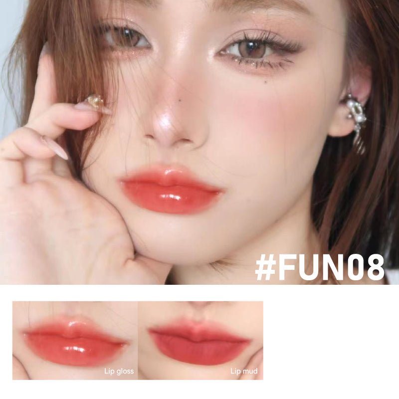 LEEMEMBER Fun Double Ended Lip Gloss - Long Lasting, Non-Sticky Lip Glaze for Day & Night Wear - Perfect for Parties, Dates, and Everyday Makeup Looks