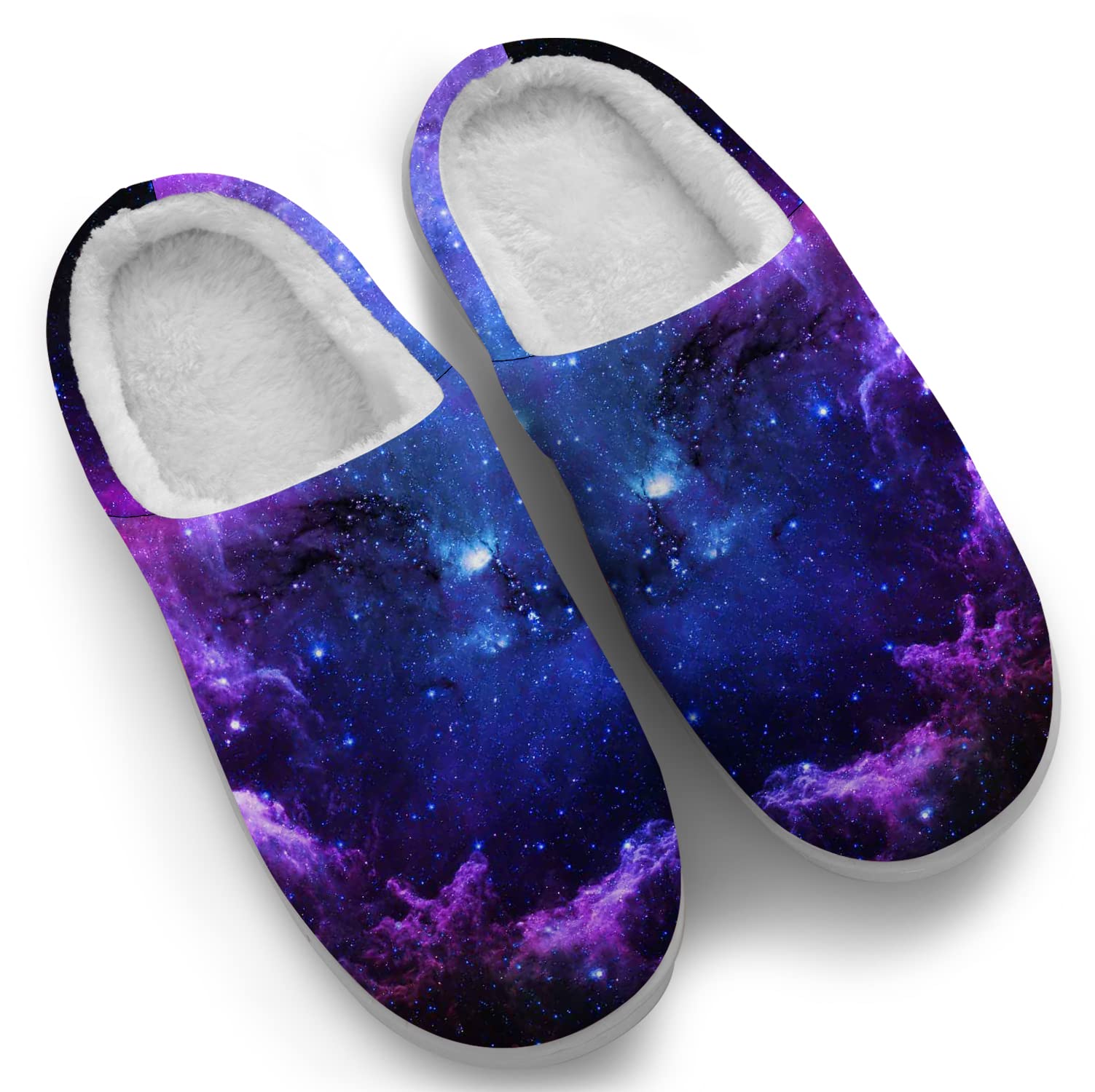 **Ciadoon Galaxy Slippers for Women & Men - Memory Foam Fuzzy House Slippers with Anti-Skid Sole - Cozy Winter Indoor Shoes - Perfect Gift for Christmas & Home Relaxation**