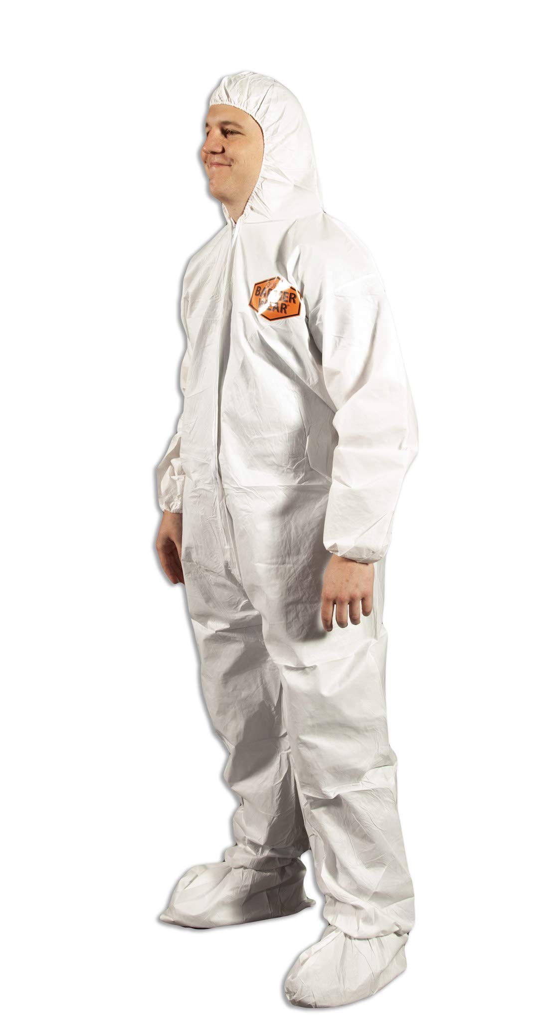 Quest Barrierwear Disposable Coveralls for Men & Women - Protective Hazmat Suit for Chemical Protection, Medical Use & Industrial Safety | Ideal for Healthcare Workers, Lab Technicians & Construction Sites