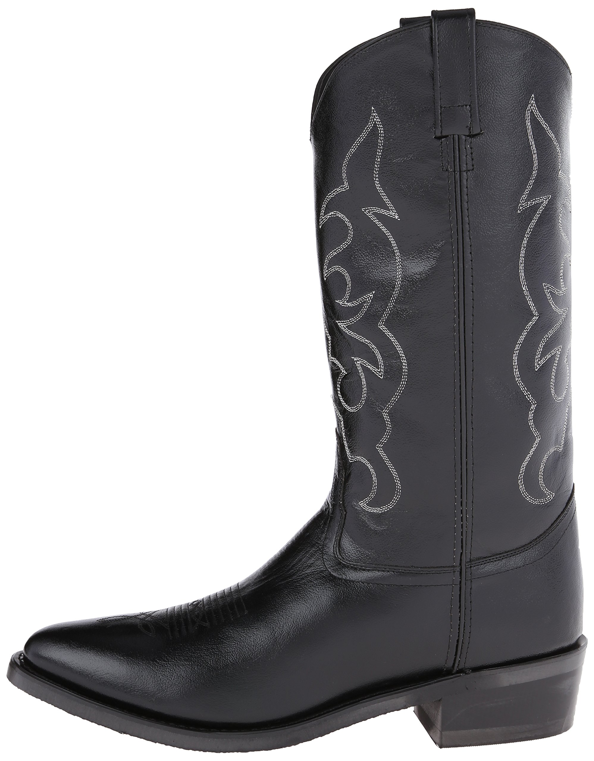 **Men's Old West Cowboy Boots - Stitched Cushioned Round Toe Western Boots for Riding, Country & Casual Wear**