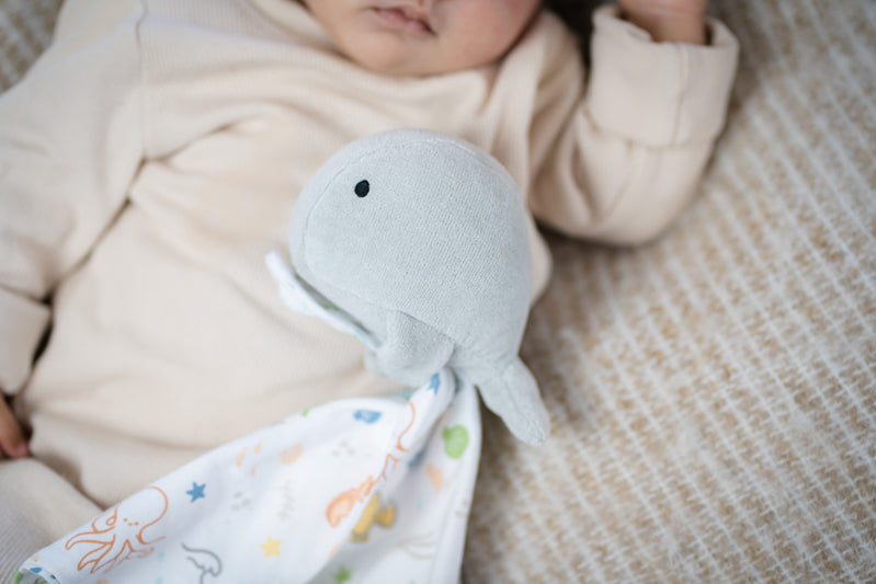 Organic Cotton Comforter with Whale Design - Tikiri Ocean Collection | Soft & Hypoallergenic Bedding for Kids & Adults | Perfect for Nursery, Bedroom, and Coastal-Themed Decor