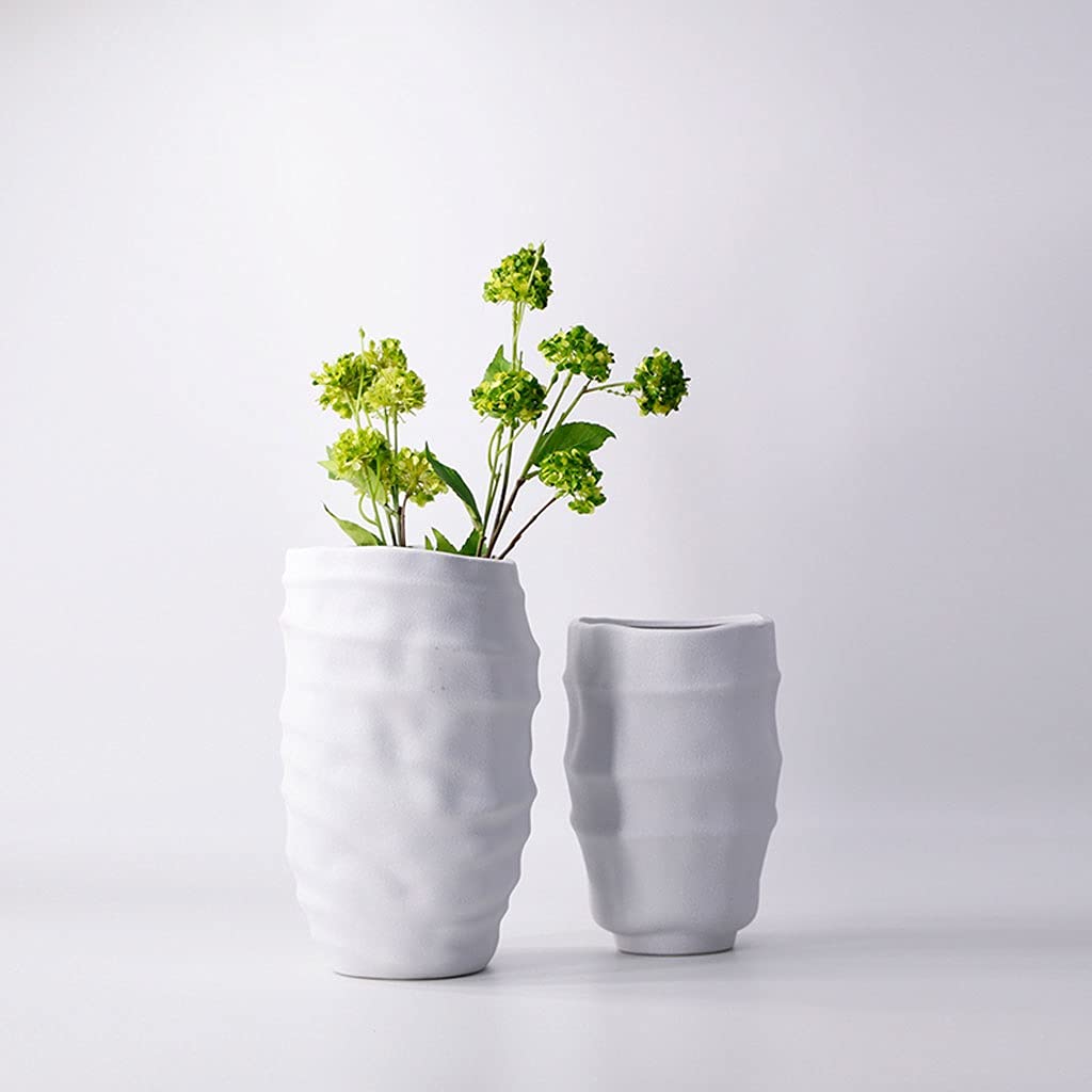 Elegant Ceramic Vase for Home Decor - Creative Handcrafted Flower Pot for Living Room, Bedroom, Kitchen, Fireplace & Outdoor Use - Perfect for Desktop, Tabletop & Shelf Decoration