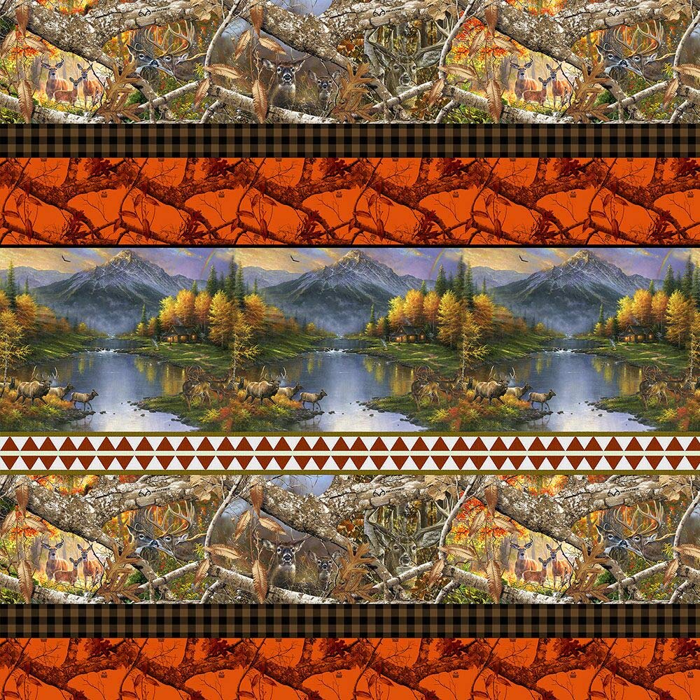 Realtree Blaze Edge 100% Cotton Fabric - Camo Hunting & Outdoor Fabric for DIY Projects, Quilting, Apparel - Multiple Patterns Available (10283-Blaze Edge Shelf Print) - Perfect for Hunting Gear, Home Decor & Crafts