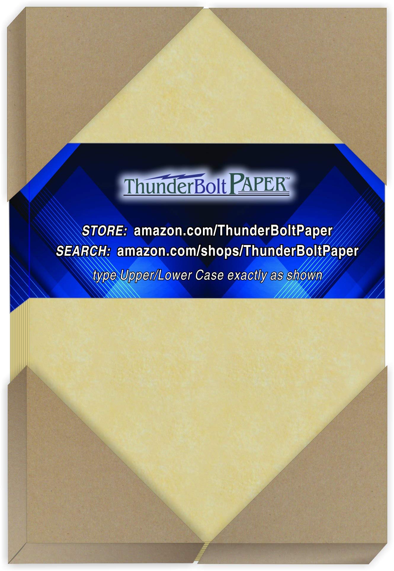 50 Gold Parchment 65lb Cover Weight Paper - 4