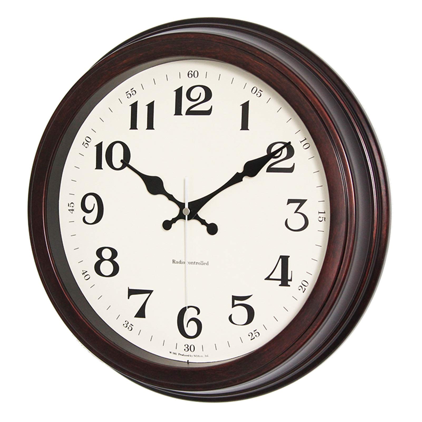 14 Inch Silent Non-Ticking Wall Clock - Battery Operated Decorative Hanging Clock for Bedroom, Kitchen & Living Room - Traditional European Style Home Decor | Perfect for Quiet Spaces, Office & Gift Giving