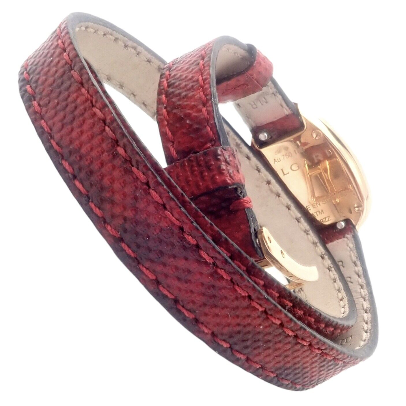 Bulgari Serpenti 18k Rose Gold Diamond Tubogas Watch with Red Snake Band & Tool - Luxury Women's Jewelry for Gifts & Special Occasions