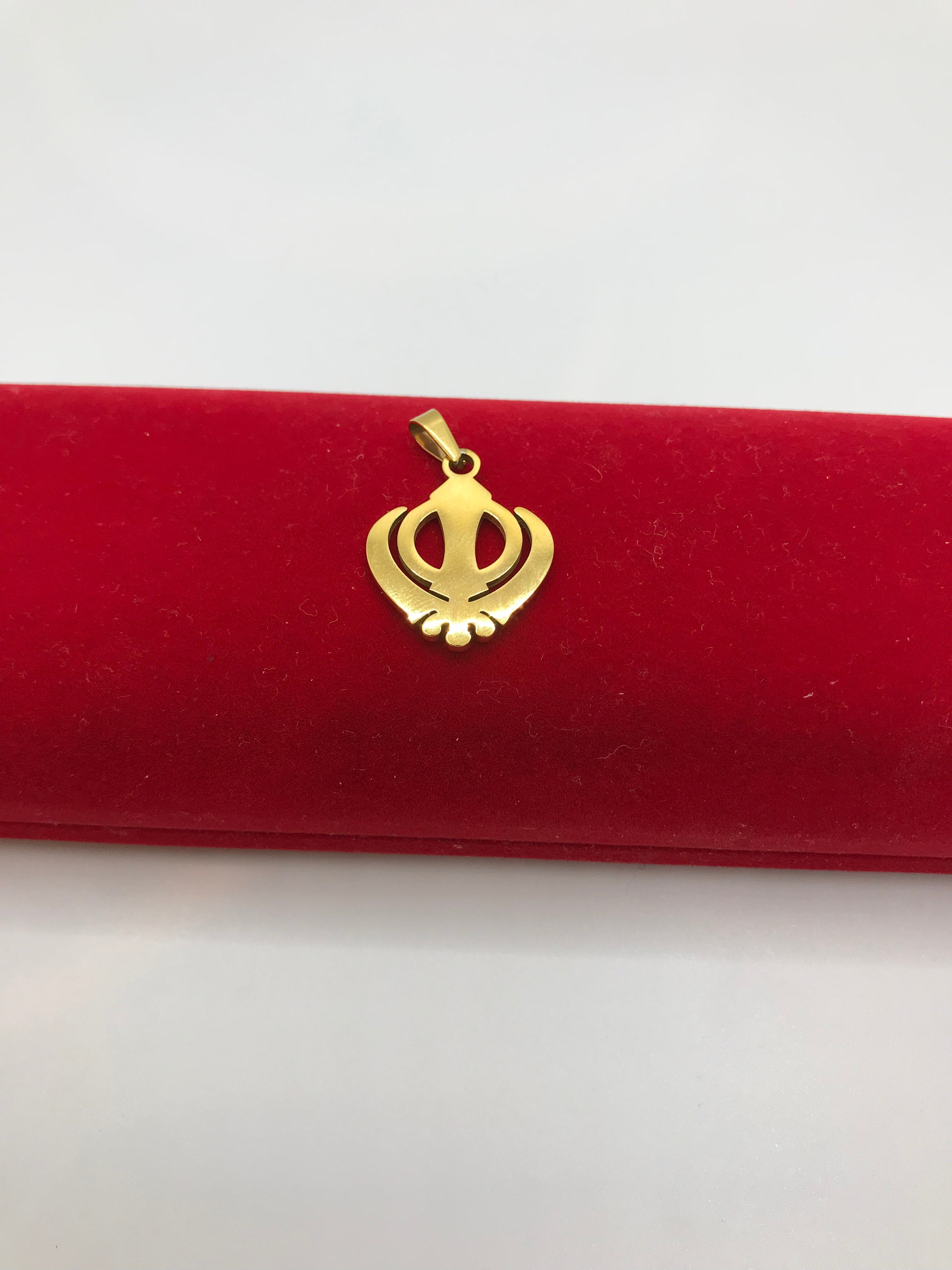 18k Gold Plated Khanda Necklace - Spiritual Sikh Jewelry for Men & Women - Perfect for Religious Ceremonies, Weddings & Everyday Wear
