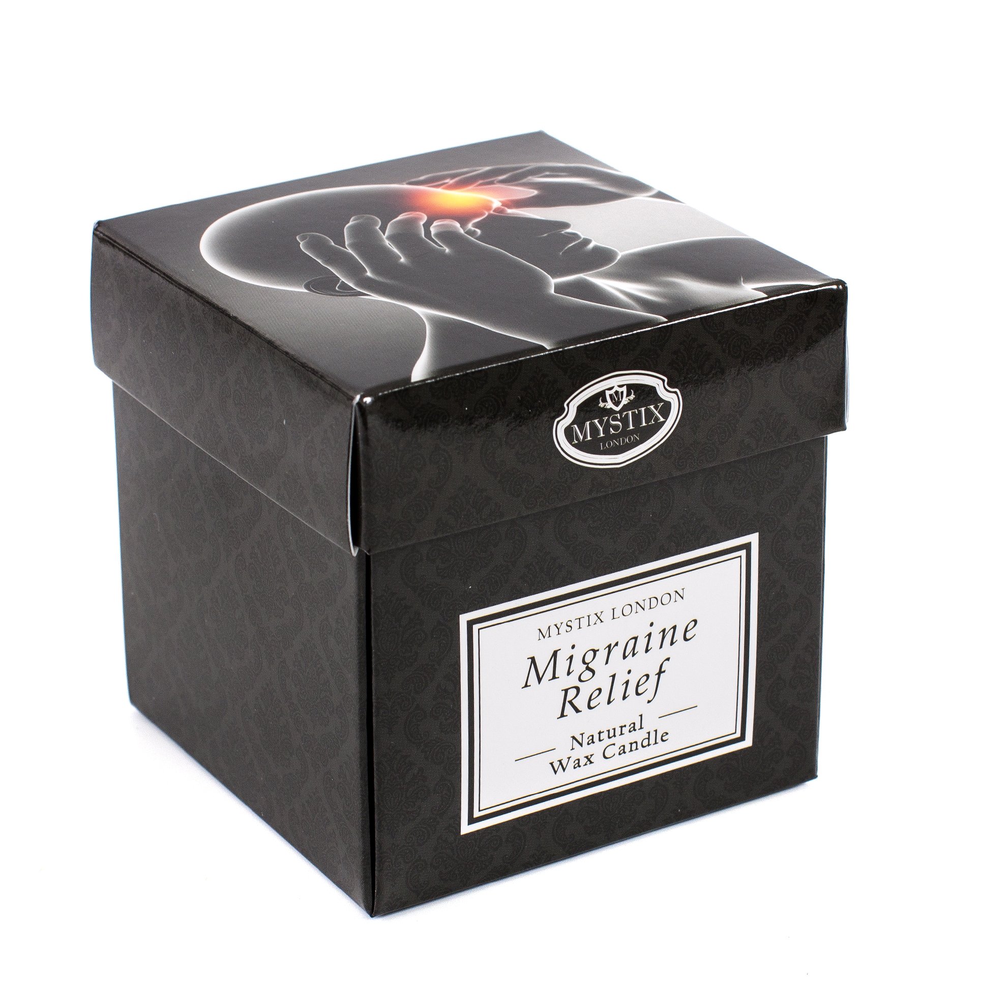 London Migraine Relief Scented Candle - Large 29cl Aromatherapy Candle for Stress Relief & Relaxation | Best Home Fragrance for Bedroom, Living Room, Bathroom & Office | Perfect Gift Idea in Reusable Glass Jar | Creates Soothing Ambience for Meditation, Yoga & Spa Nights