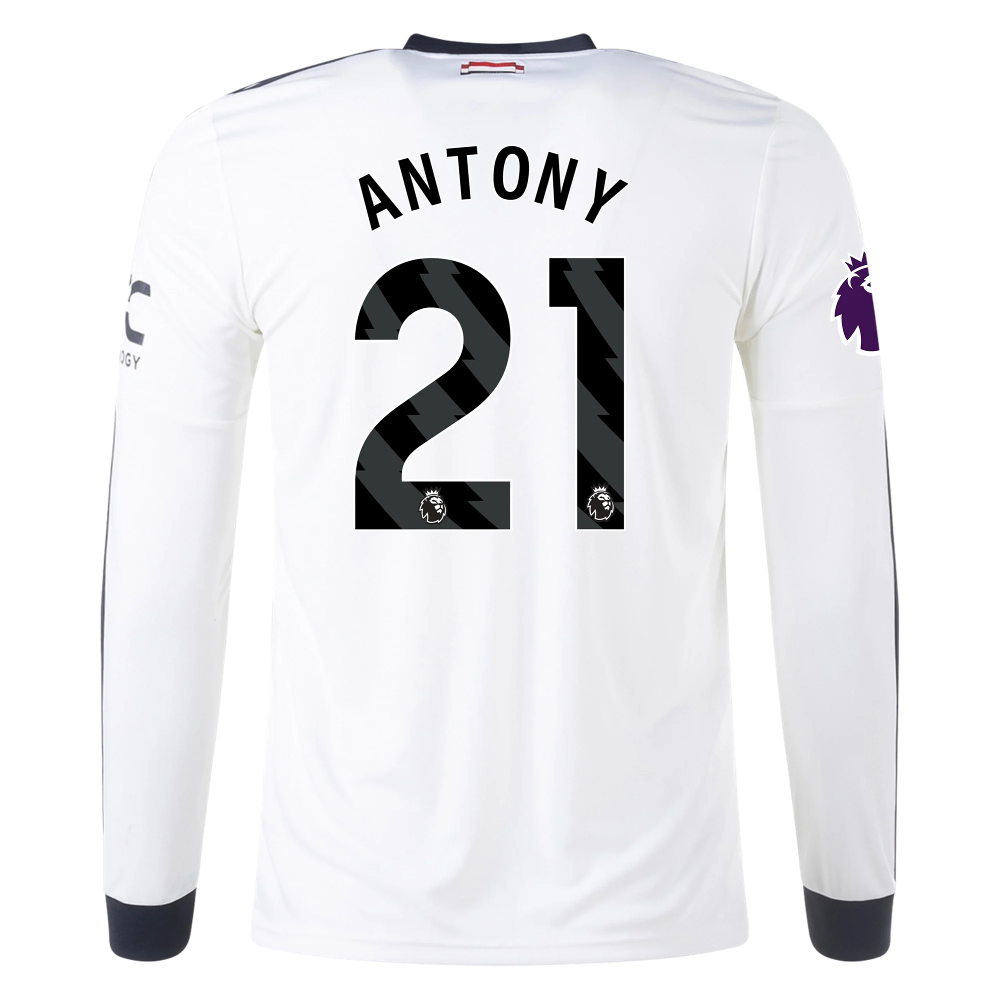 Adidas Manchester United Antony Third Long Sleeve Jersey 24/25 with EPL Patch - Off White | Authentic Football Shirt for Fans & Players - Perfect for Matchdays, Training & Collecting