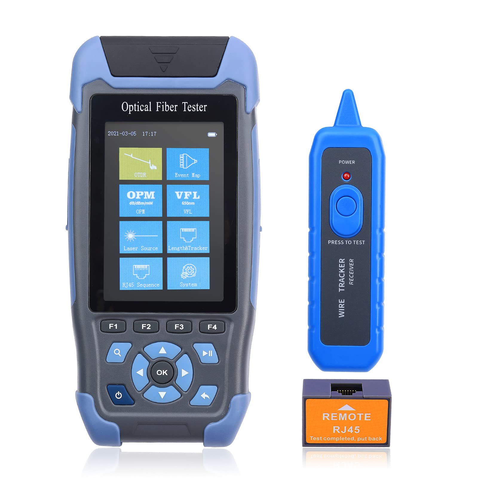 Professional 9-in-1 OTDR Fiber Optic Cable Tester with VFL, OLS, OPM & RJ45 Ethernet Testing - 900D-SC/FC UPC for Network Installation, Maintenance & Troubleshooting (Ideal for Telecom Engineers & Data Center Technicians)