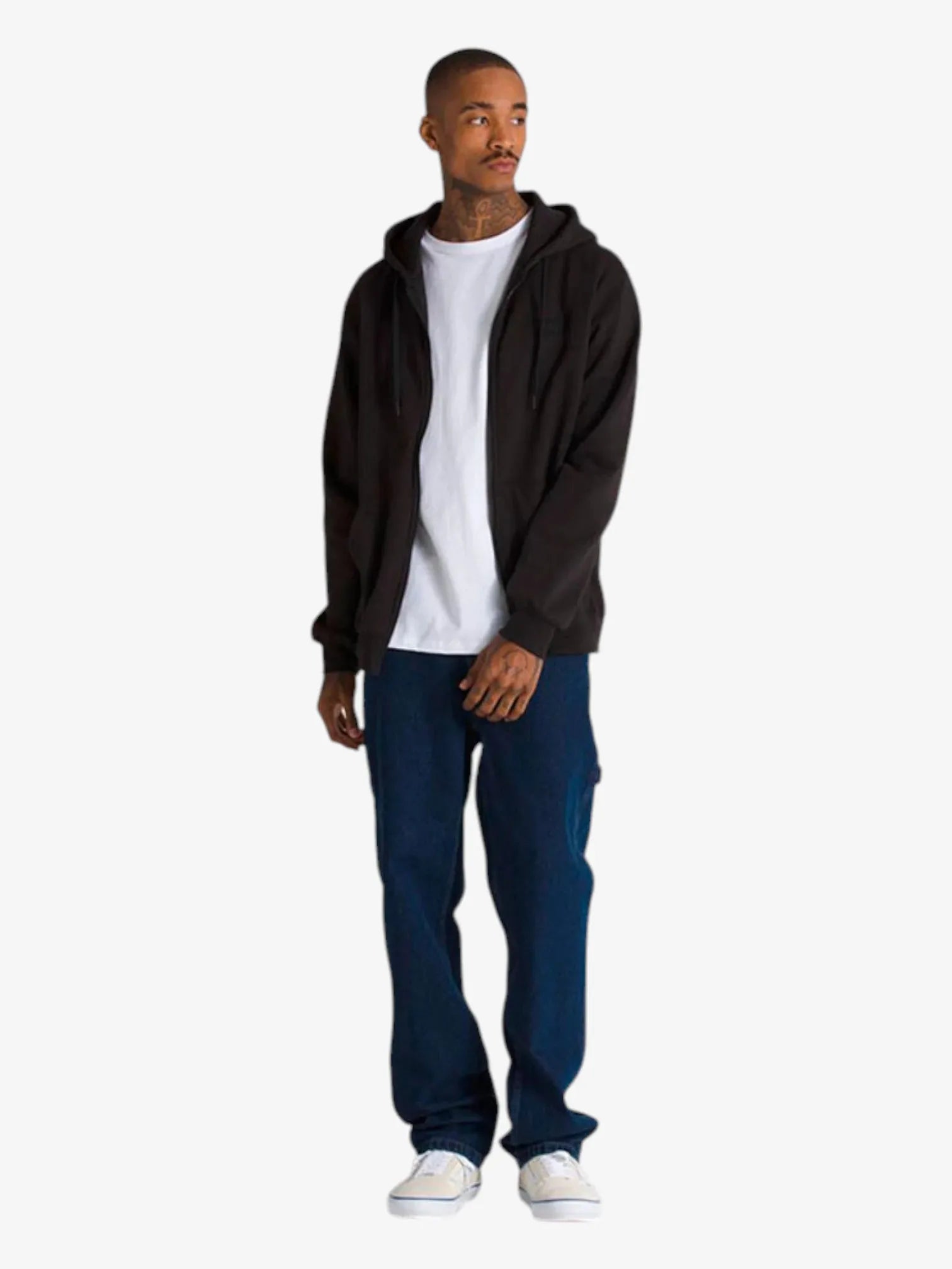 Vans Core Basic Full Zip Black Hoodie - Men's & Women's Casual Outerwear for Streetwear & Everyday Comfort