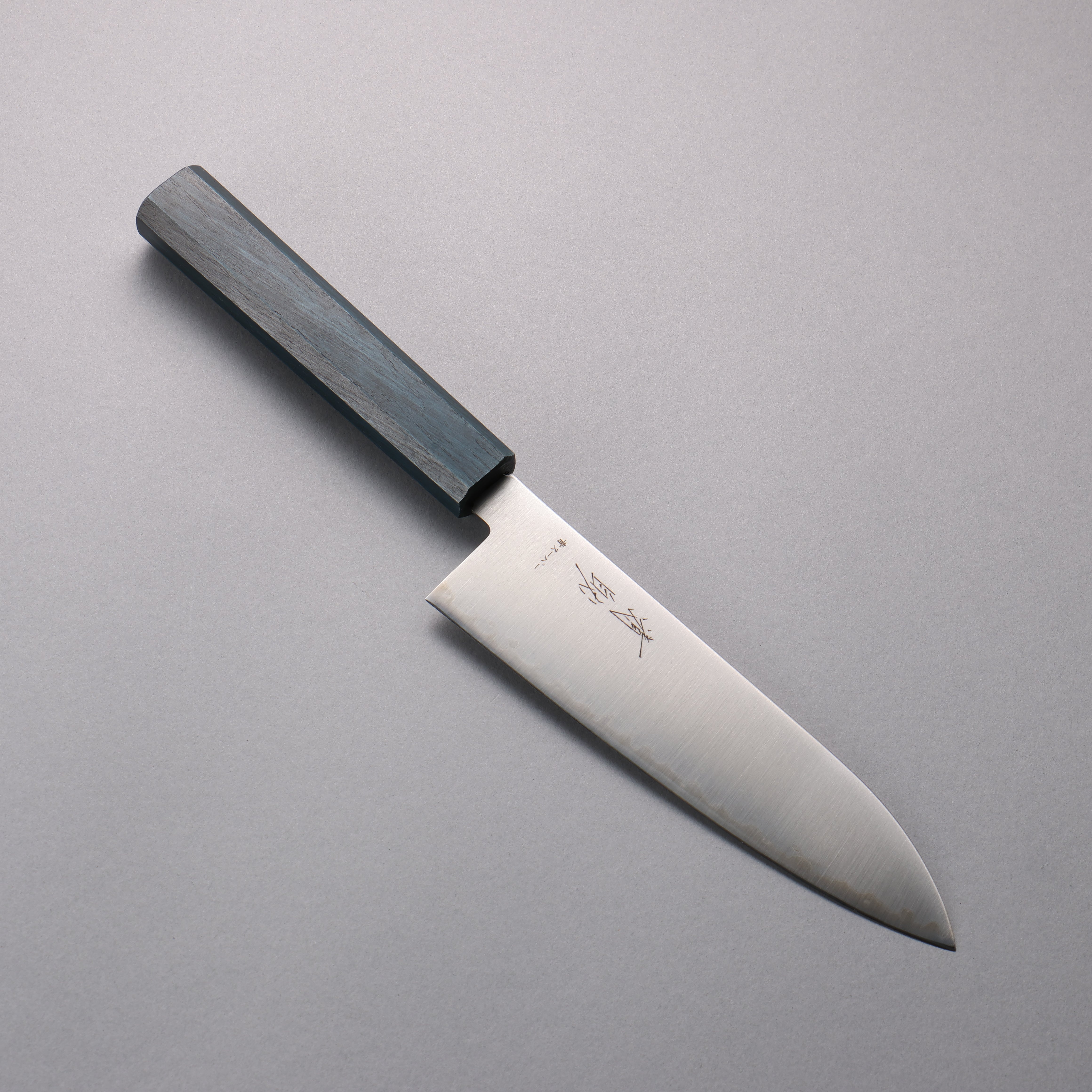 Premium Seisuke Blue Super Migaki Polish Finish Santoku Knife 180mm - Japanese Chef Knife with Blue Lacquered Handle for Slicing, Dicing & Precision Cutting - Perfect for Home Cooks & Professional Chefs