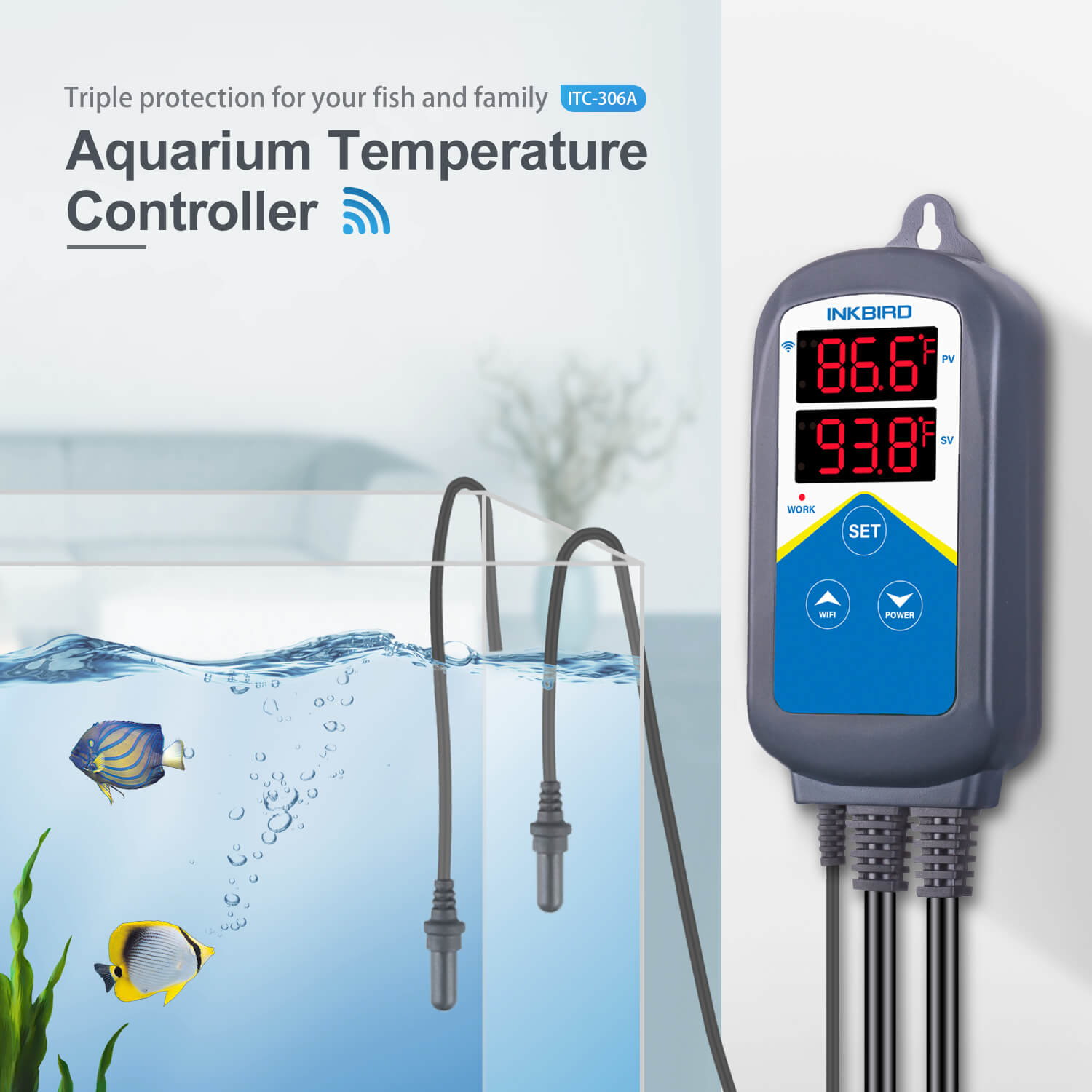 Best Aquarium Temperature Controller for Fish Tanks - Digital Water Heater Thermostat with LCD Display | Perfect for Freshwater & Saltwater Aquariums, Fish Breeding, and Coral Reef Tanks
