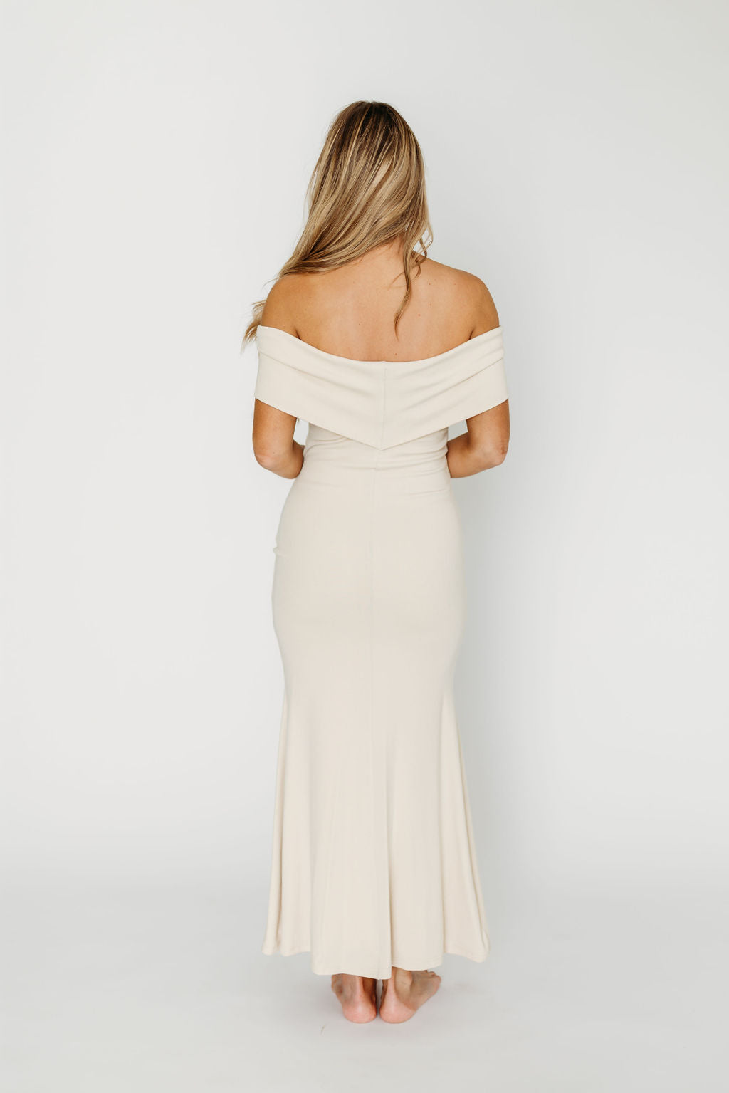 Monroe Ivory Maxi Dress - Bump Friendly Maternity Dress for Women | Comfortable & Stylish Pregnancy Outfit for Casual Wear, Baby Showers & Special Occasions