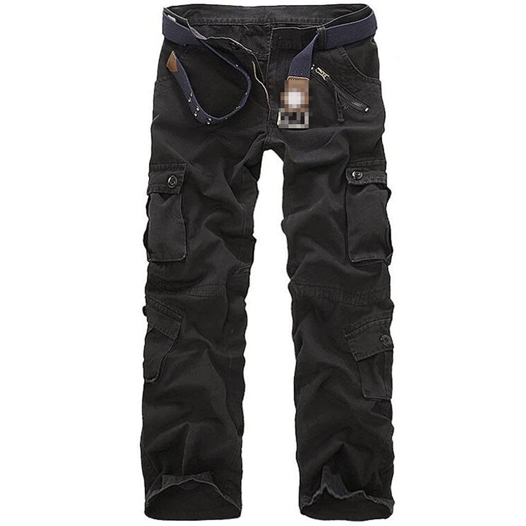 KEHAIOO Men's Cargo Pants - Casual Loose Fit Military Camouflage Joggers with Multiple Pockets | Plus Size Streetwear | Perfect for Outdoor Activities, Hiking & Urban Fashion