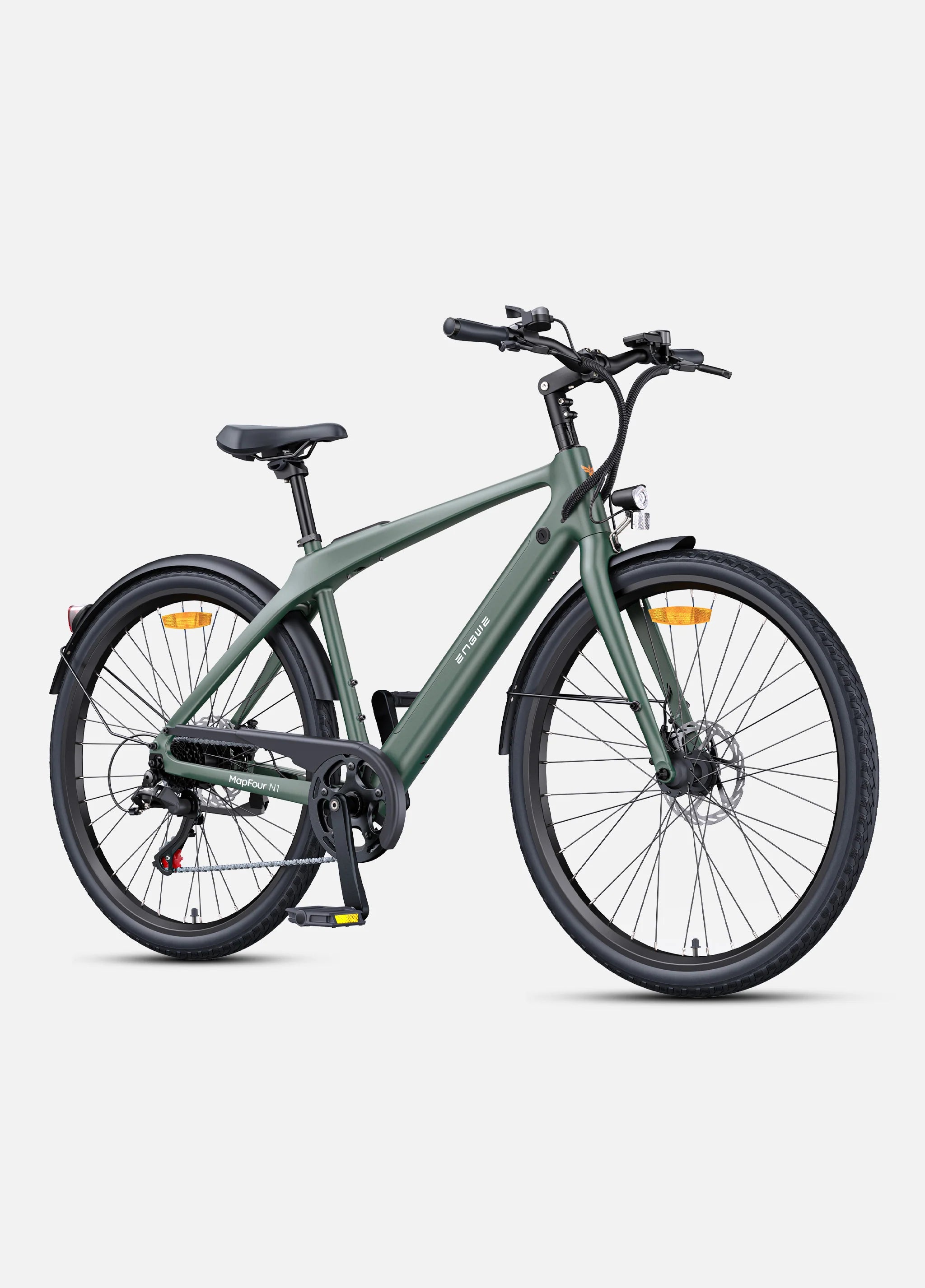 MAPFOUR N1 AIR 250W Ultra Lightweight Electric Bike - 100KM Long Range Carbon Fiber Frame - Perfect for Urban Commuting & City Riding