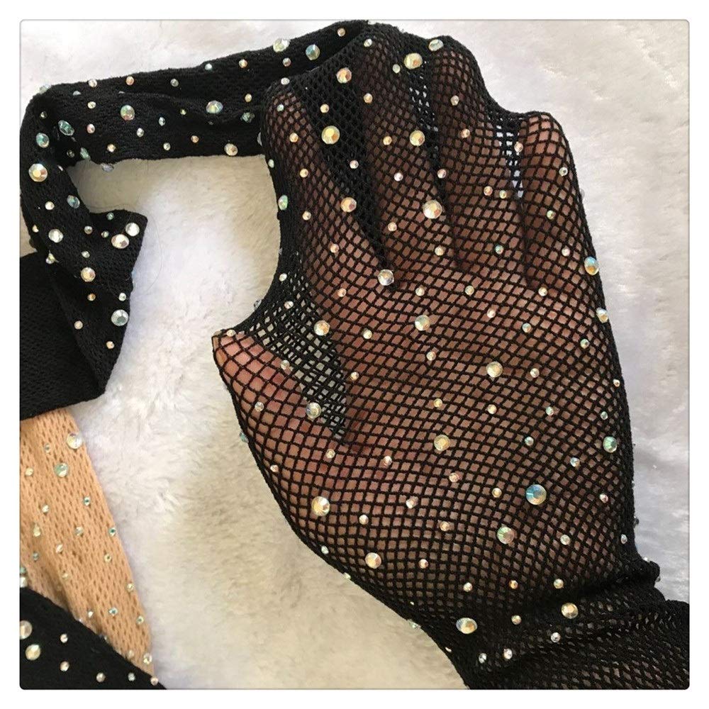 Sexy Diamond Fishnet Stockings for Women - Black Rhinestone Jacquard Pantyhose Tights for Party, Evening Wear & Special Occasions