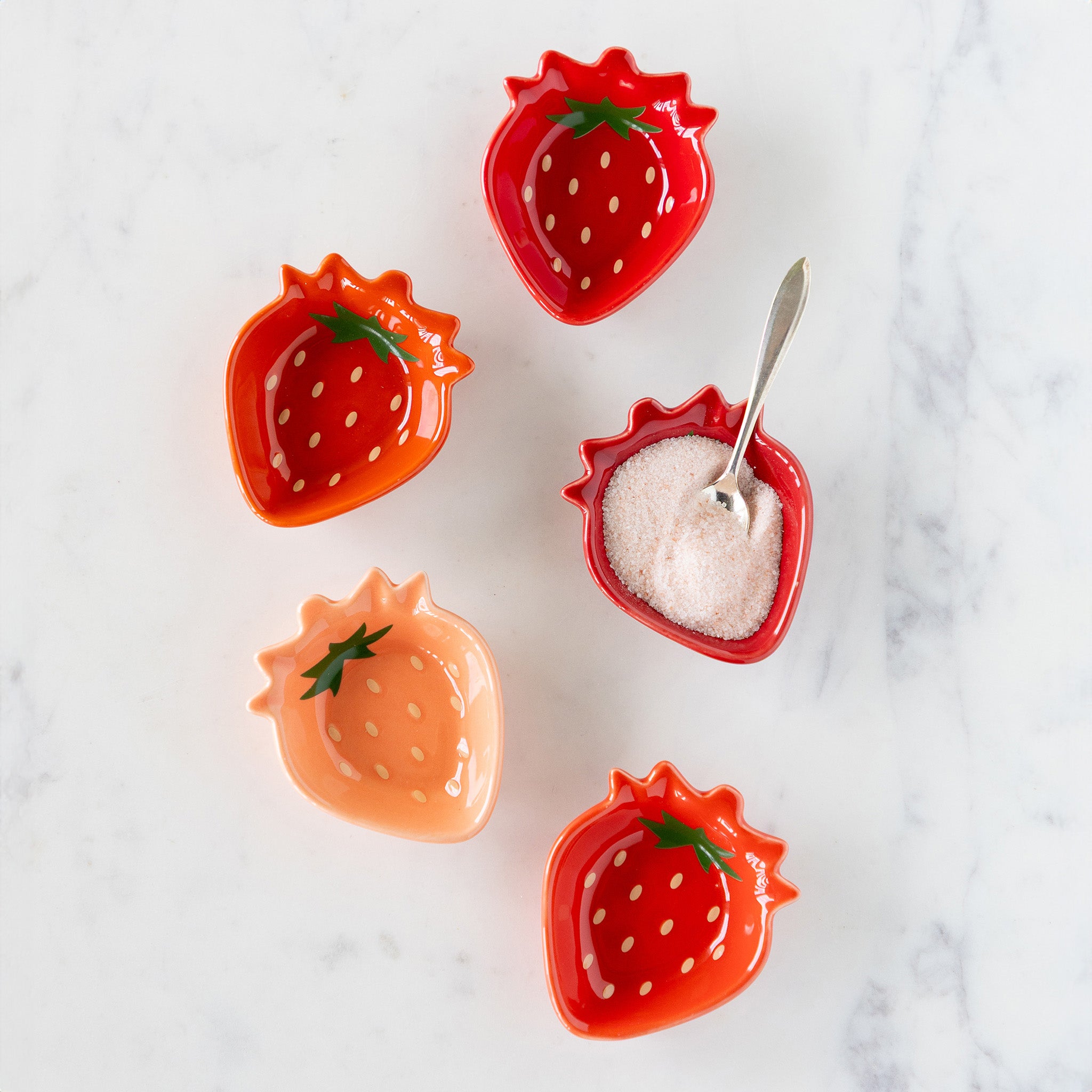 Berry Sweet Shaped Pinch Bowls - Mini Ceramic Dessert Bowls for Ice Cream, Candy & Snacks - Perfect for Party Serving, Home Decor & Gift Giving