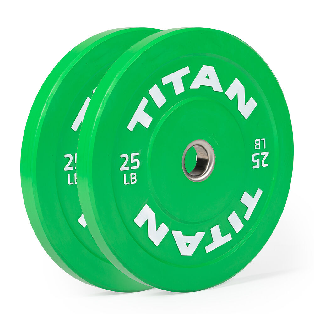 25 LB Pair Economy Color Bumper Plates - Scratch and Dent - Weightlifting Gym Equipment for CrossFit, Home Workouts & Strength Training