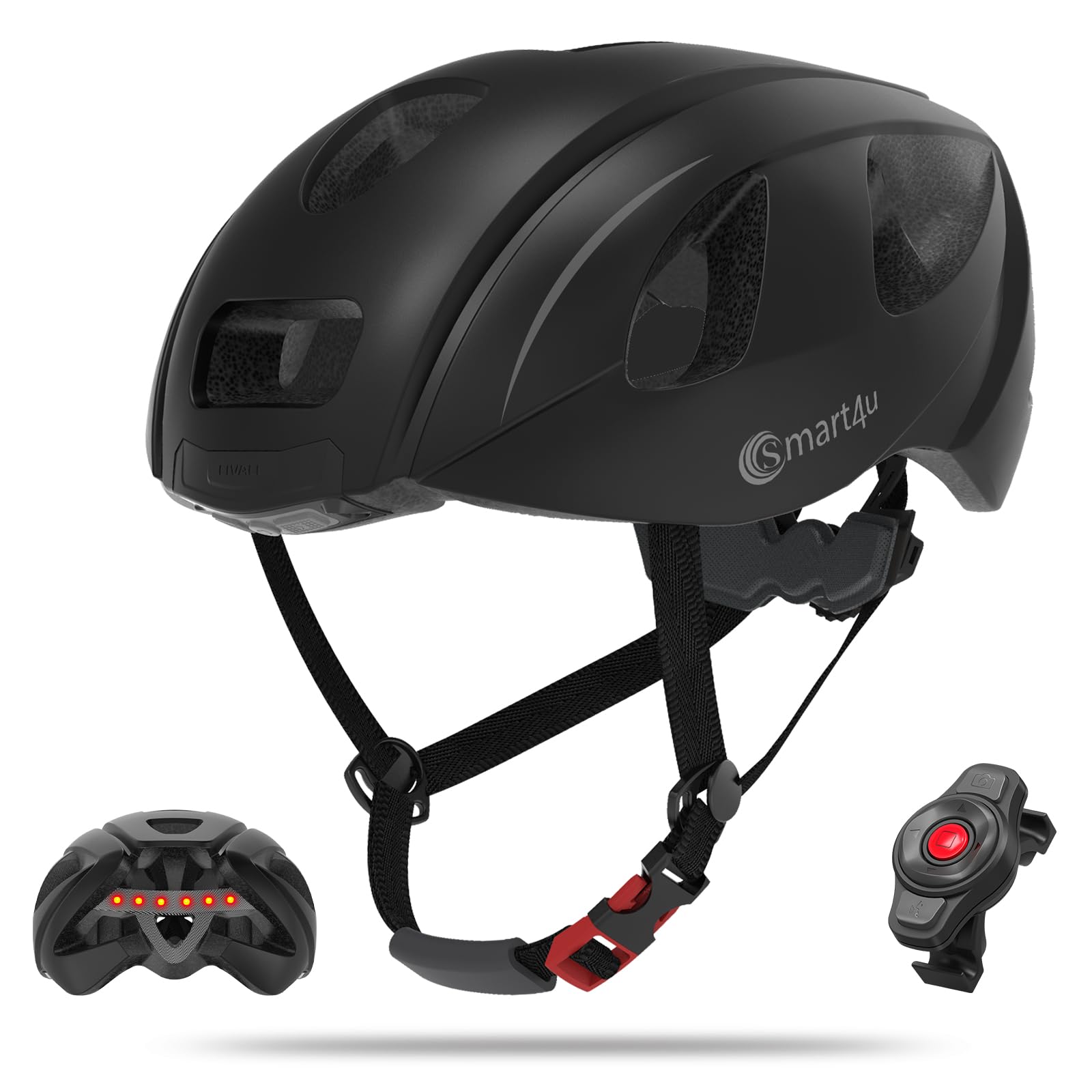 SH55M Smart Bluetooth Bike Helmet with Speakers & Mic, Smart Turn Signals, Fall Detection, Rear Light, CE CPSC Certified, for Adults Men Women - Perfect for Cycling, Commuting, and Outdoor Adventures
