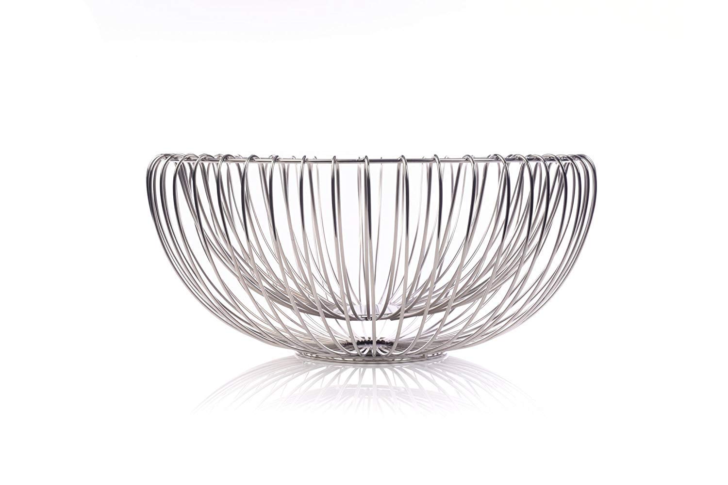 IMPULSE! Comet Stainless Steel Serving Bowl - Large Silver Kitchen Fruit Salad Bowl for Parties, Decor & Entertaining
