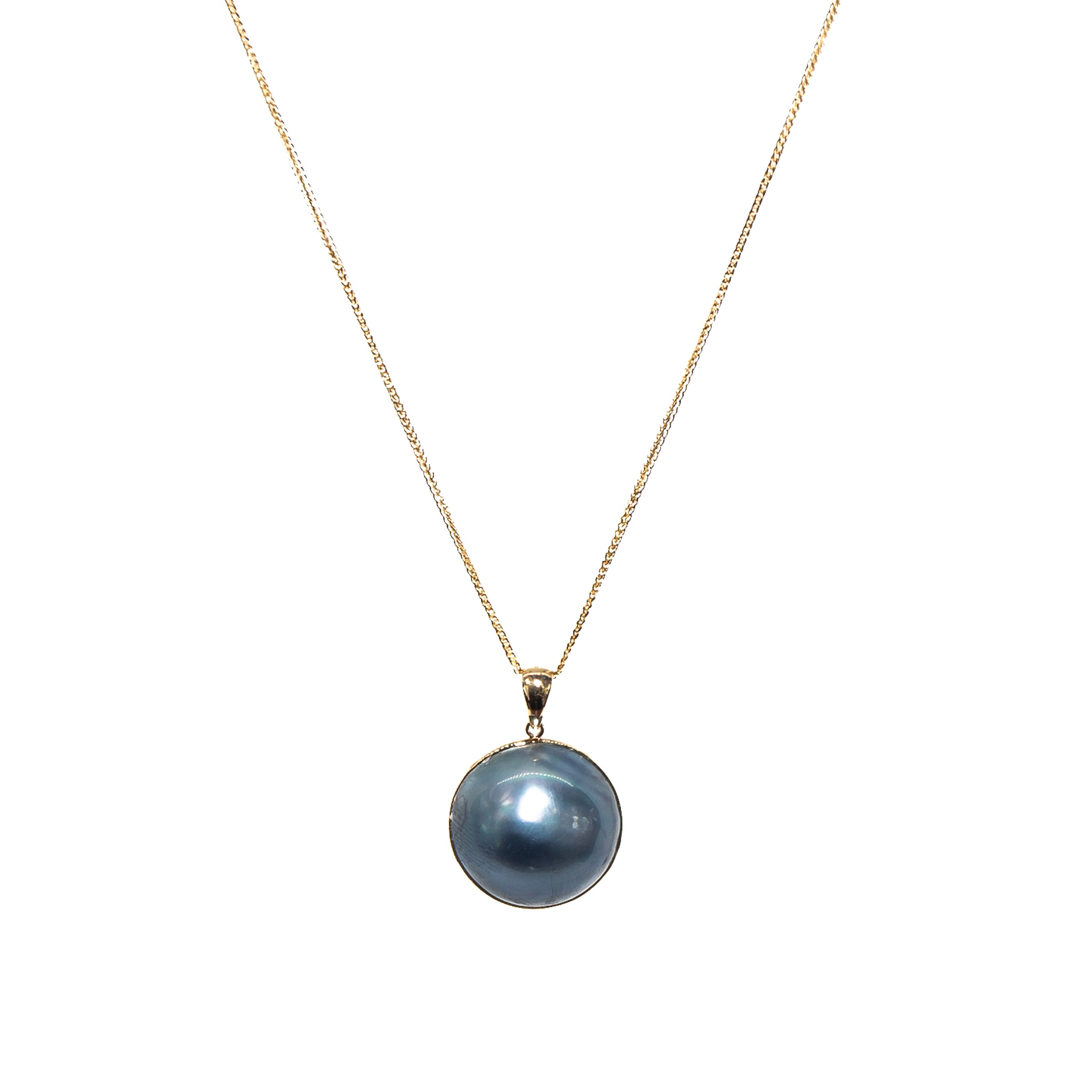 18K Gold Mabe Pearl Necklace - Elegant Pearl Jewelry for Women, Perfect for Weddings, Parties & Special Occasions