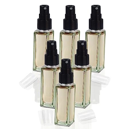 6-Pack 8ml Refillable Clear Glass Perfume Bottles with Spray Pump - Travel Essential for Perfume, Aromatherapy Oils & Fragrant Water Blends | Perfect for DIY, Gifts & On-the-Go Use