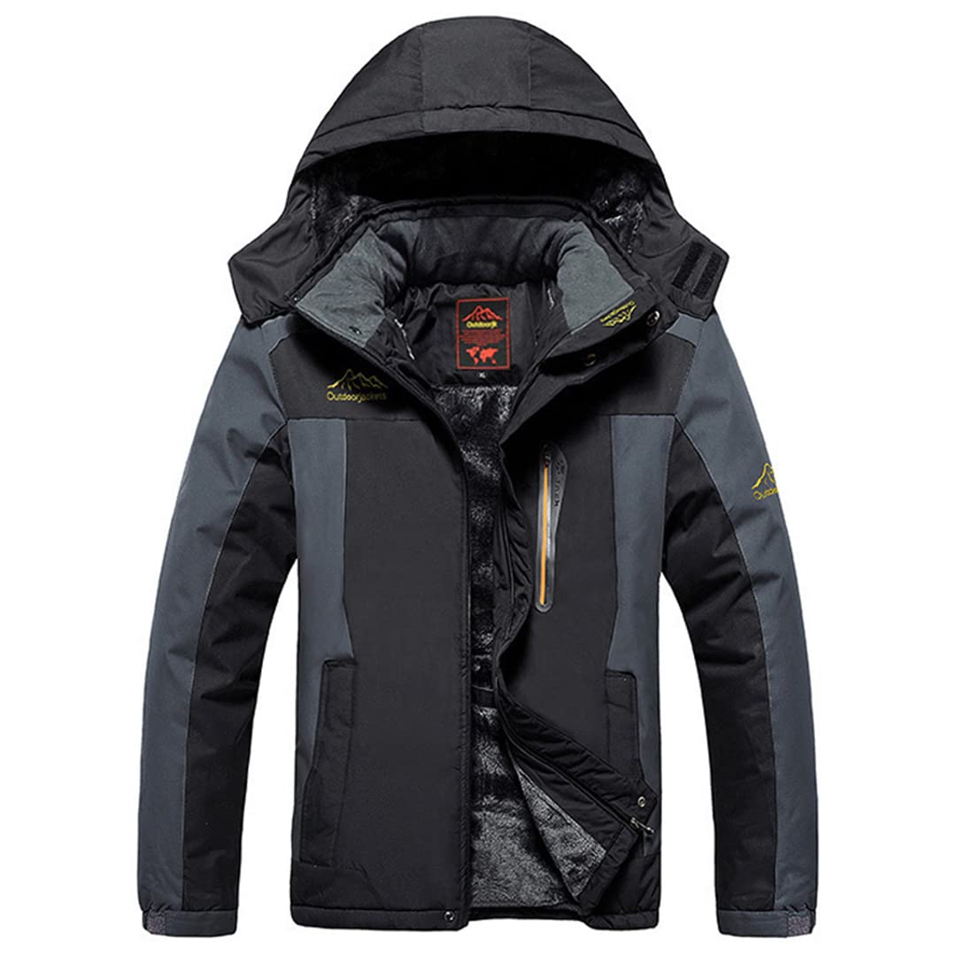 Men's Military Fleece Winter Jacket - Windproof Waterproof Parka Coat for Cold Weather | Warm Windbreaker Raincoat with Oversized Fit | Ideal for Outdoor Activities, Hiking & Winter Sports