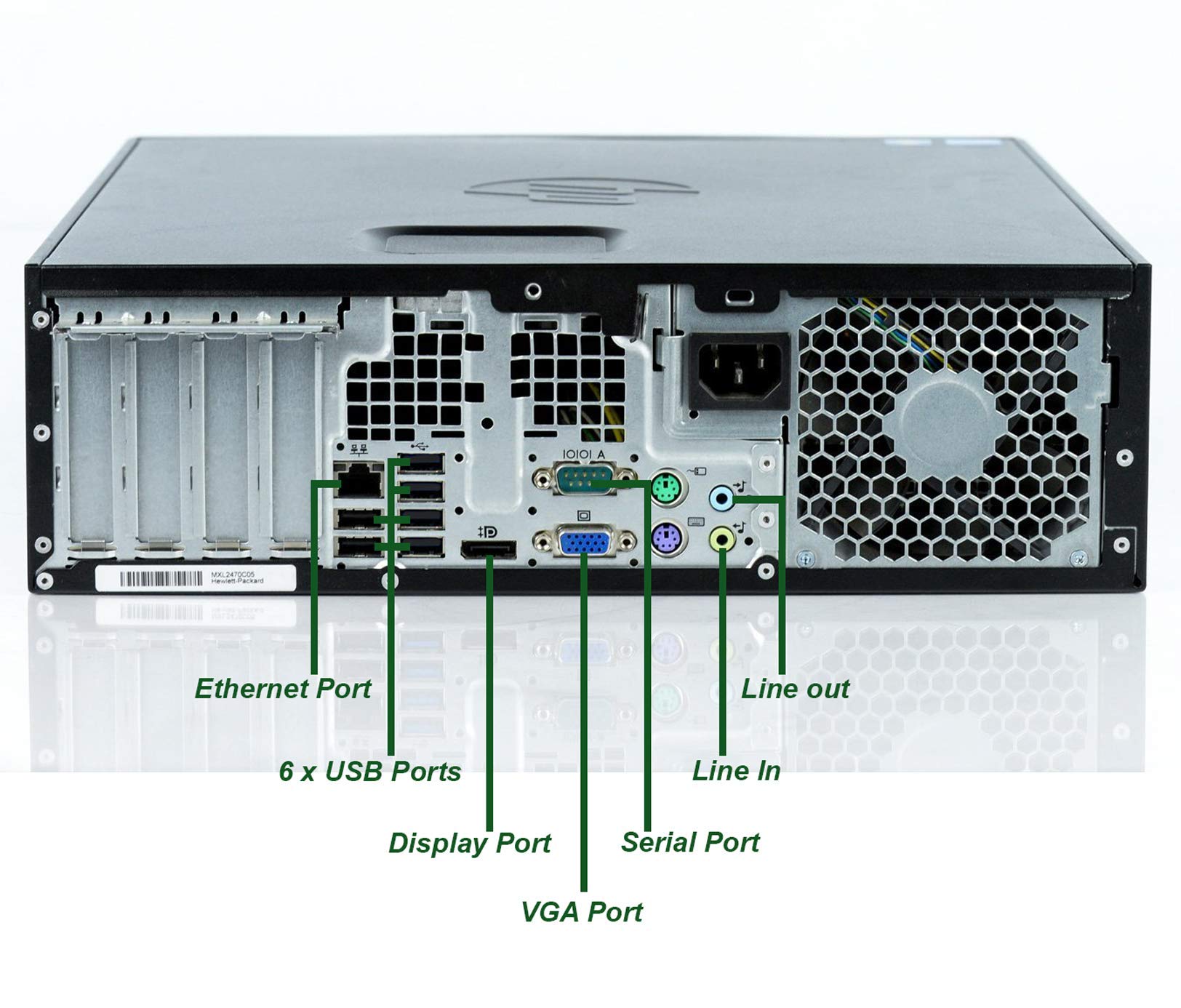 Renewed HP Small Form Factor Desktop PC - Intel Core 2 Duo, 8GB RAM, 128GB M.2 SSD + 500GB HDD, WiFi, Bluetooth, Keyboard & Mouse, 22