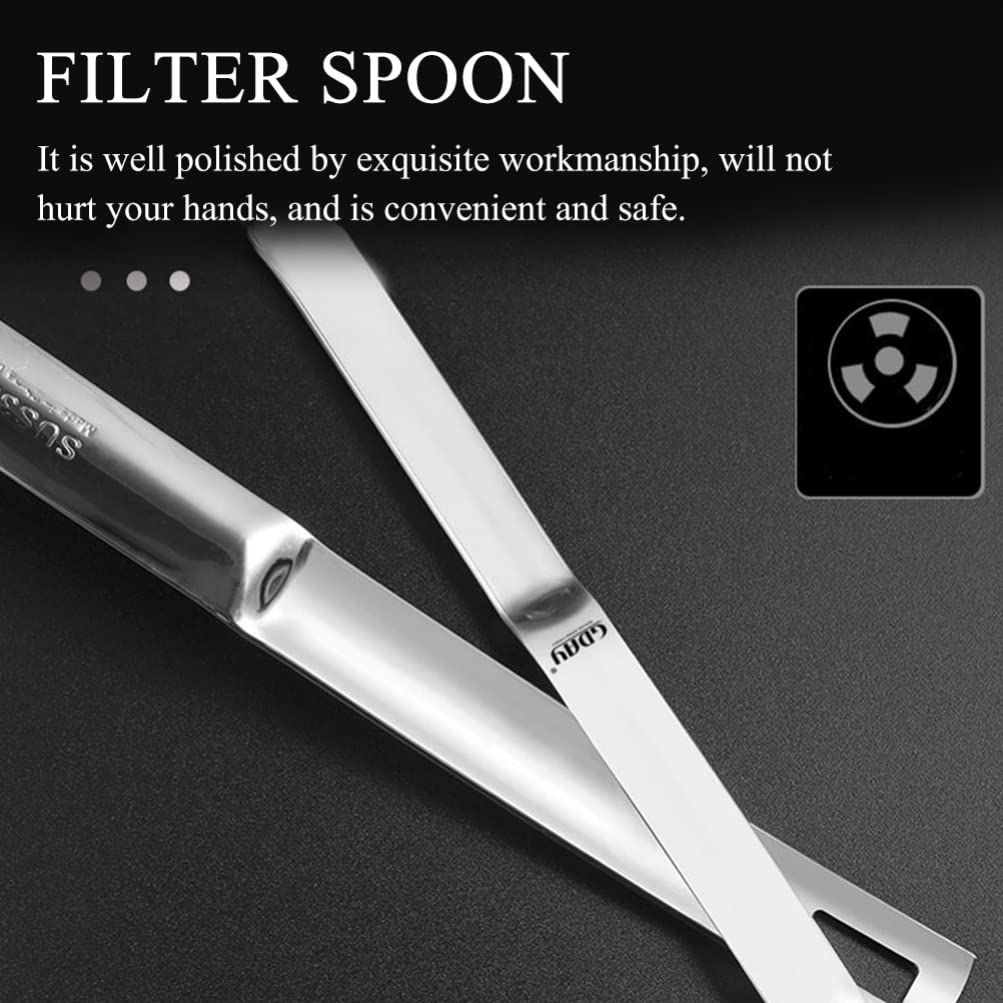 **Stainless Steel Oil Separator Spoon - Kitchen Oil Strainer & Juice Filter with Fine Mesh - Perfect for Frying, Soup Skimming & Fat Removal**