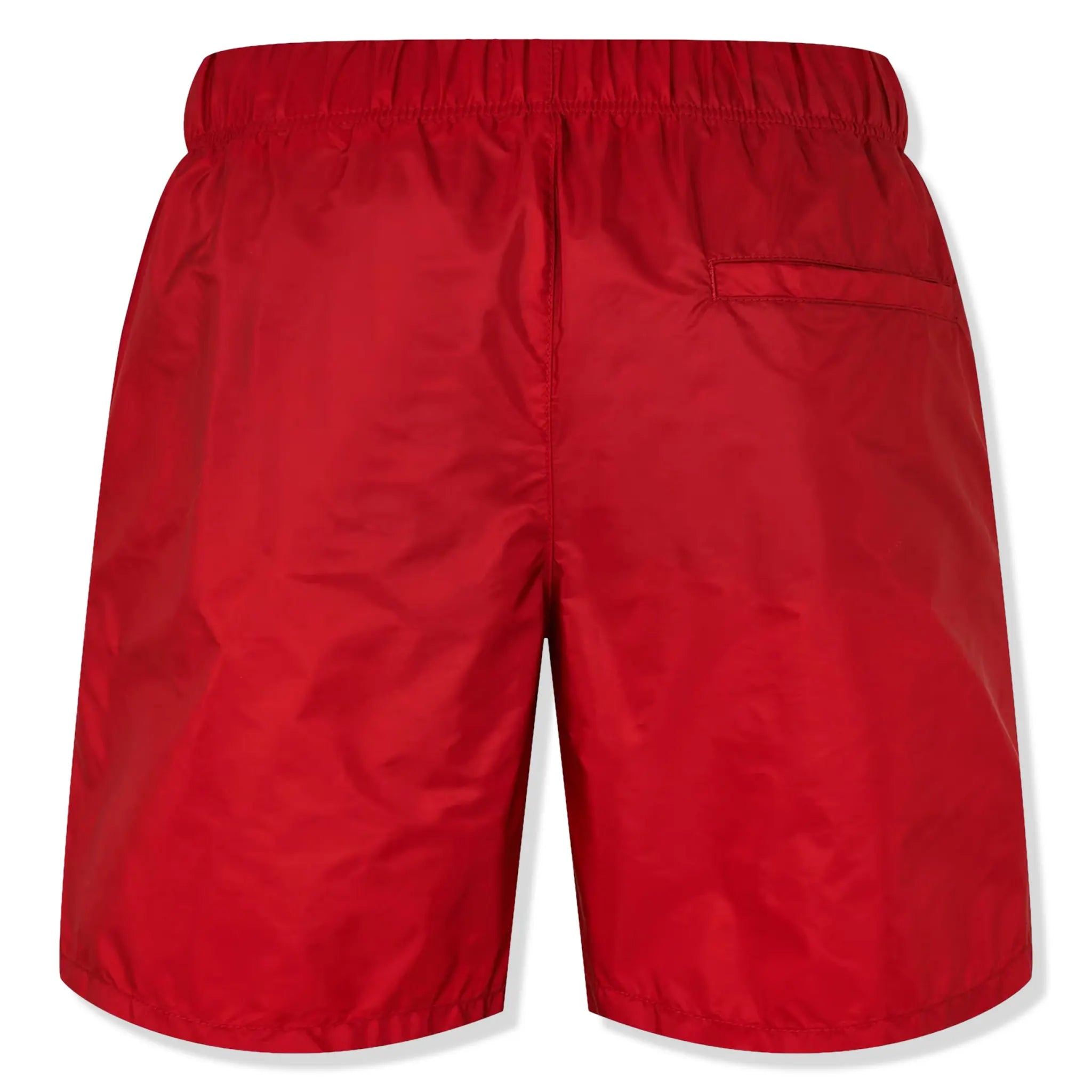 Prada Triangle Interlock Red Swim Shorts for Men - Luxury Designer Swimwear for Beach, Pool & Vacation - Premium Comfort & Style