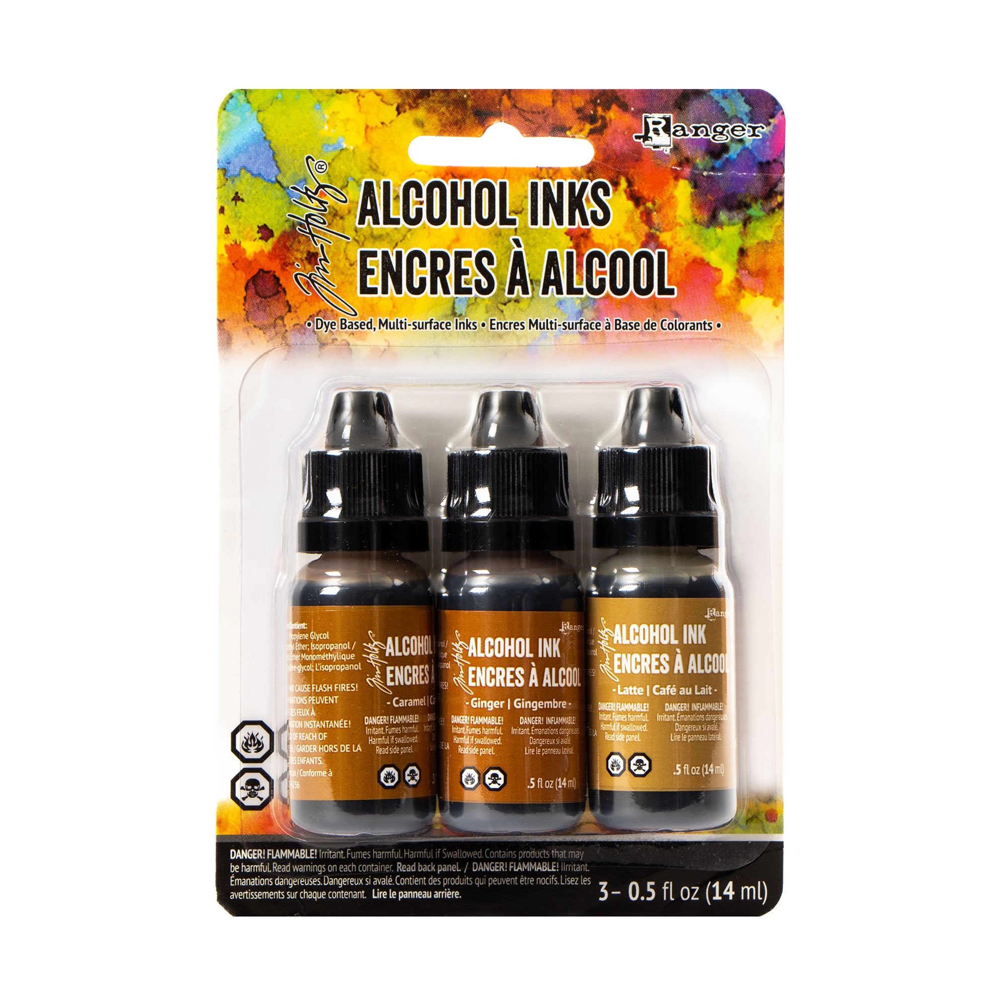 3 Pack Alcohol Inks for Arts & Crafts - Vibrant Colors for DIY Projects, Painting, and Mixed Media Art | Perfect for Cabinets, Cupboards & Home Decor