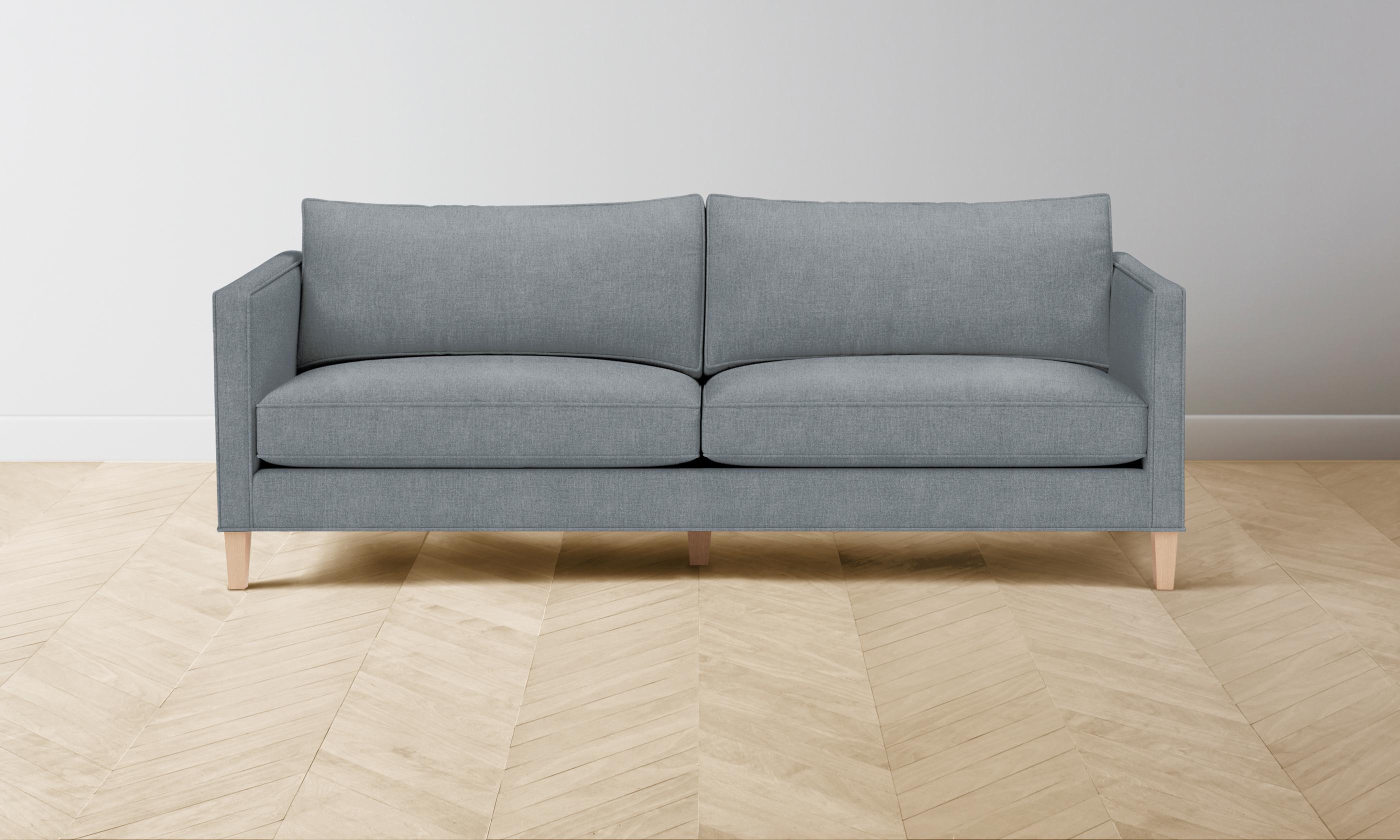 Premium Crosby Sectional Sofa with Performance Mélange Weave Fabric in Aegean Blue - Perfect for Living Room, Family Room or Home Theater Comfort