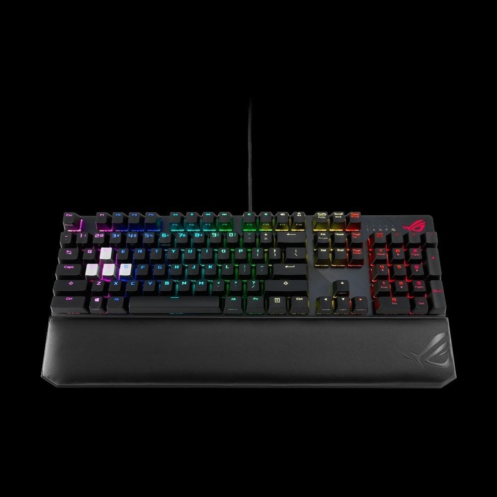ASUS ROG Strix Scope Deluxe RGB Mechanical Gaming Keyboard with Cherry MX Red Switches - Wired USB Keyboard for PC Gamers | Perfect for FPS, MOBA & Esports Gaming