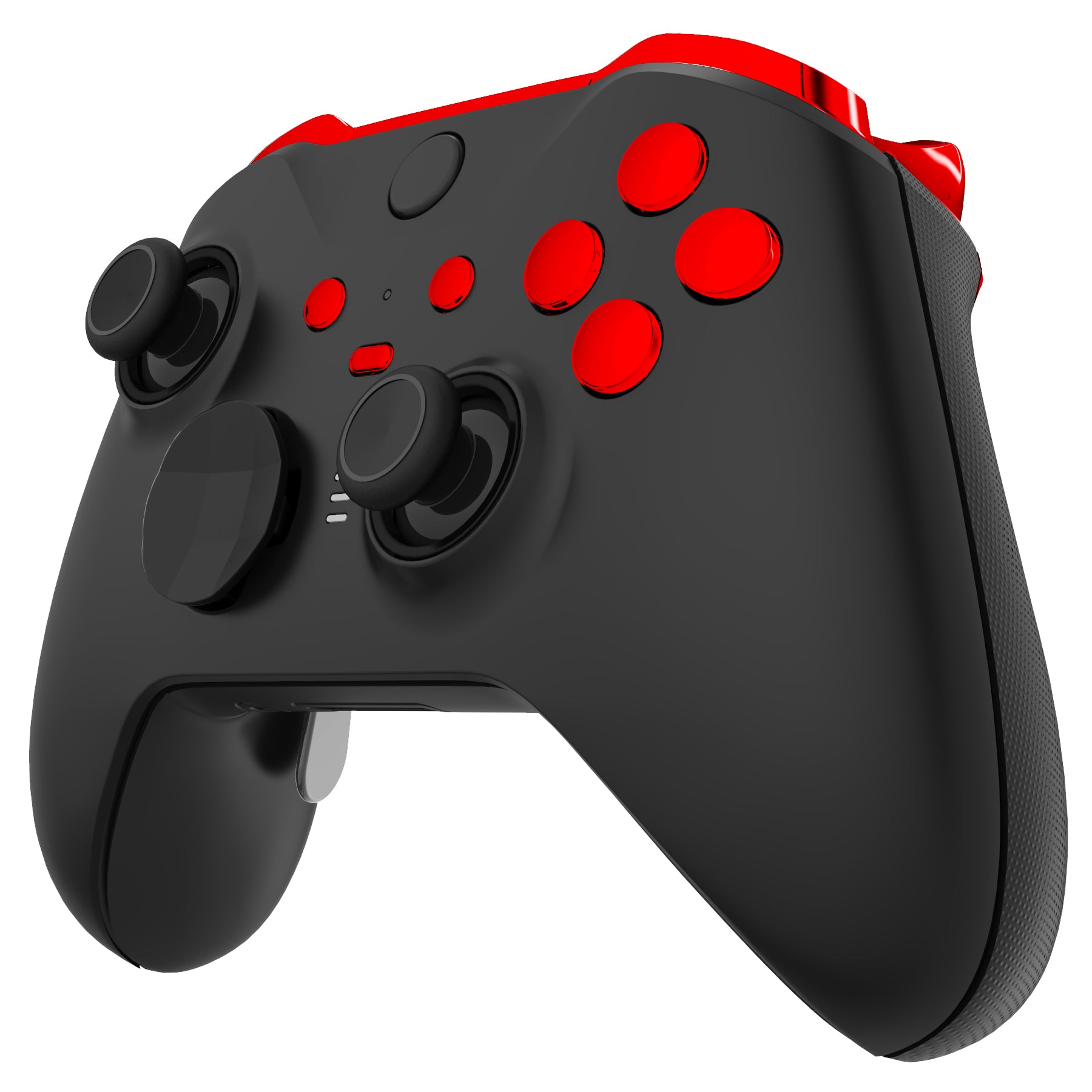 eXtremeRate Chrome Red Replacement Buttons for Xbox One Elite Series 2 Controller - LB RB LT RT Bumpers Triggers ABXY Start Back Sync Profile Switch Keys (Compatible with Elite V2 Controller Model 1797 & Core Model 1797) - Perfect for Gaming Enthusiasts & Custom Mods