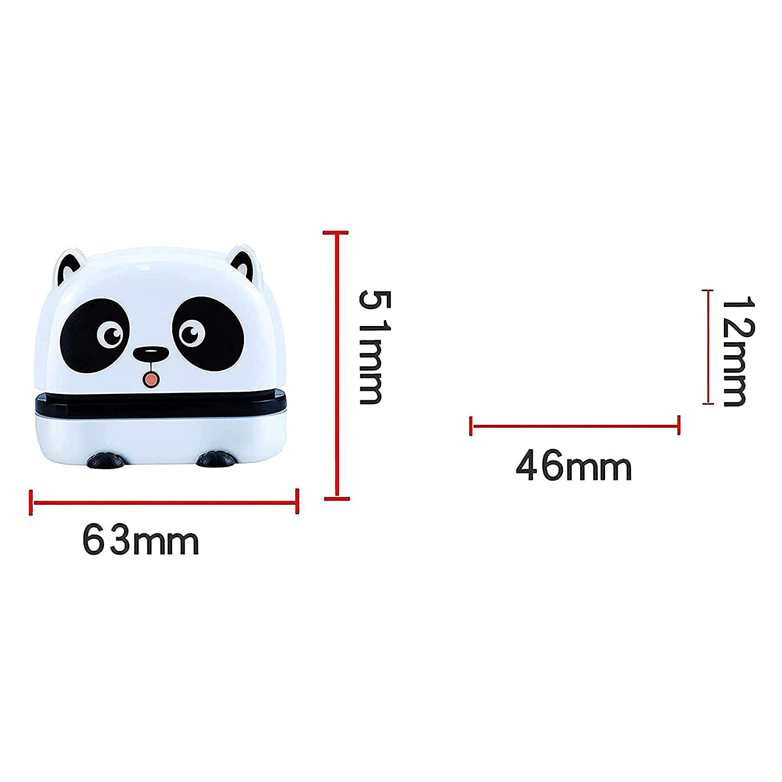 Custom Name Stamp for Kids - Personalized Baby & Student Clothes Label - Waterproof Washable School Uniform Stamp - White Panda Design - Perfect for Daycare, Preschool & Organizing Kids' Belongings