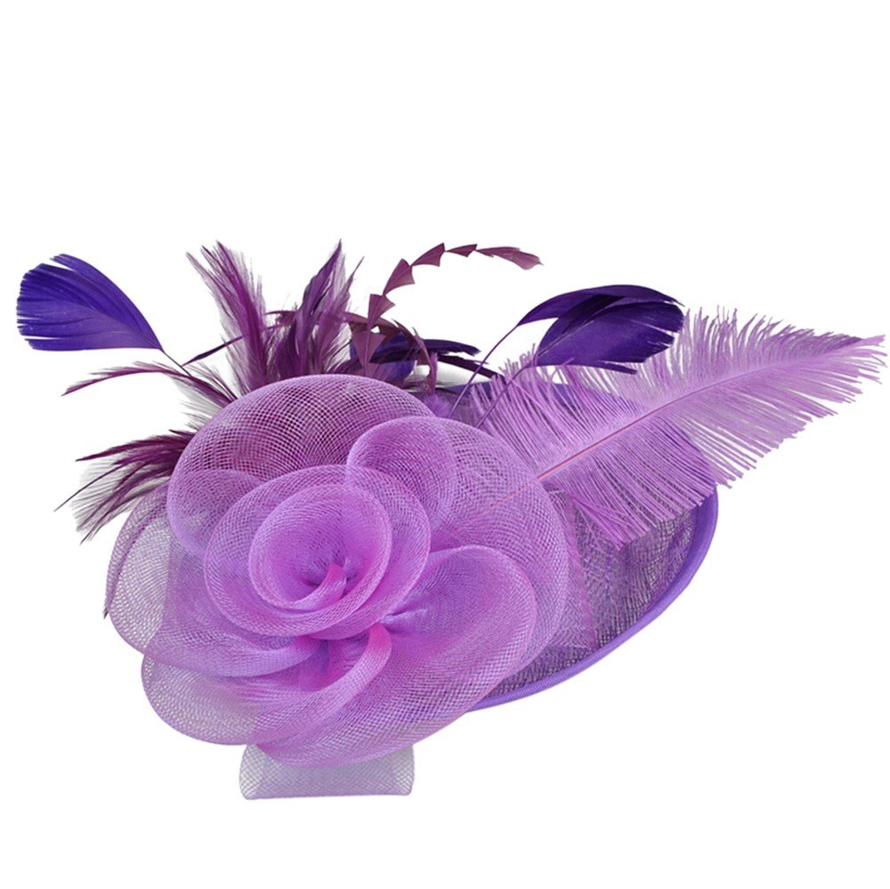 Elegant FUDERU Women's Fascinator Hat - Tea Party Pillbox Hat with Feathers for Birthday, Easter & Special Occasions | Perfect for Weddings, Races & Formal Events