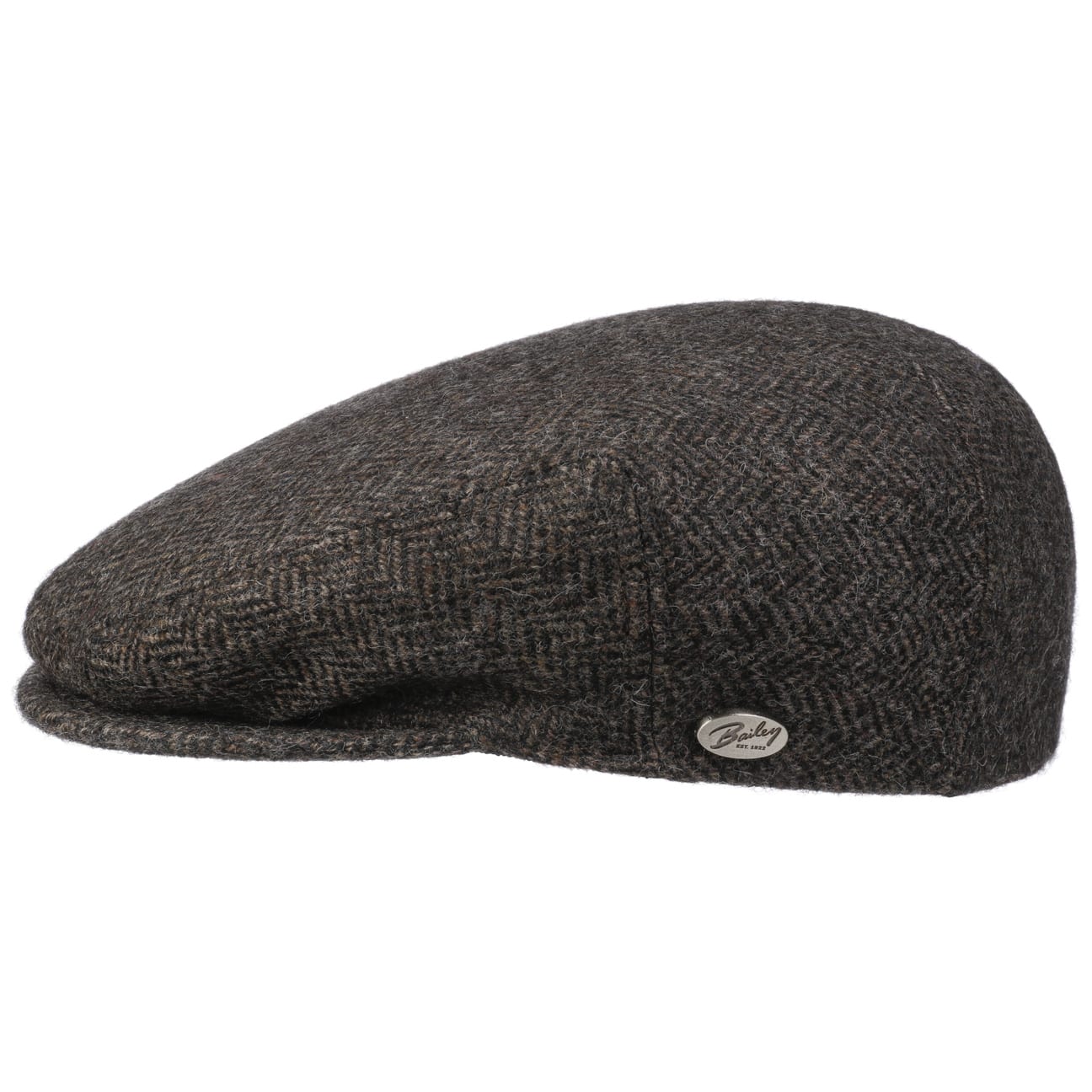 Bailey 1922 Lord Herringbone Flat Cap - Classic Wool Men's Hat for Casual & Formal Wear - Perfect for Outdoor Activities, Golf, and Winter Fashion