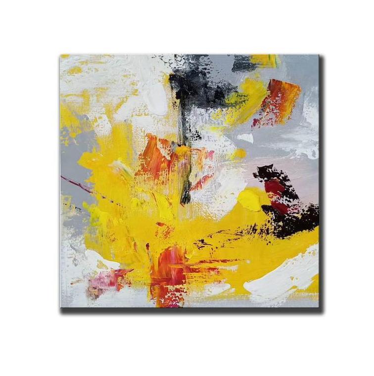 Hand Painted Acrylic Wall Art - Modern Contemporary Canvas Painting for Living Room & Dining Room Decor - Perfect for Home, Office, and Gift Giving