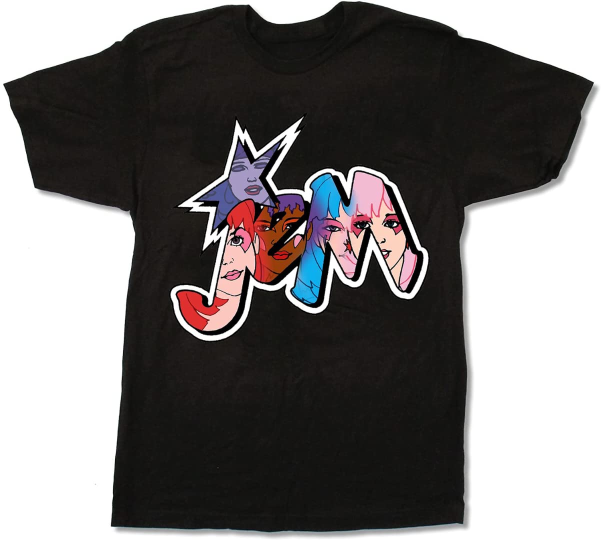 Jem and the Holograms Graphic T-Shirt for Men & Women - Hip Hop Crew Neck Short Sleeve Tee in Black - Perfect for Concerts, Casual Wear & 80s Retro Fashion