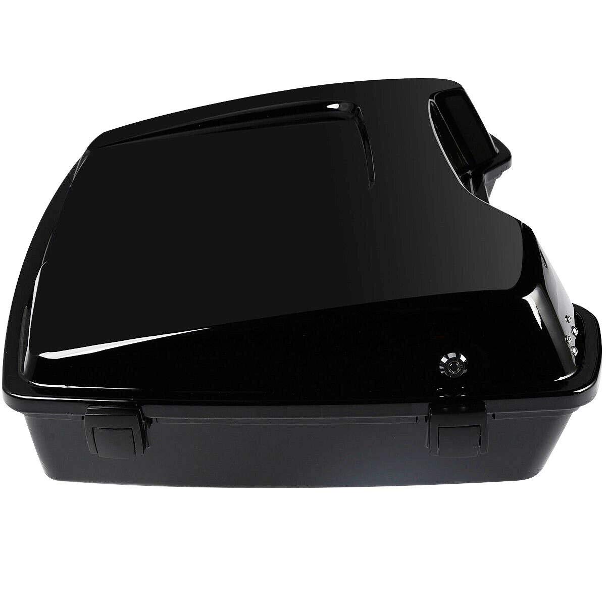 SLMOTO Black Razor Pack Trunk Backrest for Harley Tour Pack - Compatible with Road King, Electra Glide, Street Glide & Ultra Classic (1997-2013) - Durable Motorcycle Luggage Support for Long Rides & Comfortable Touring