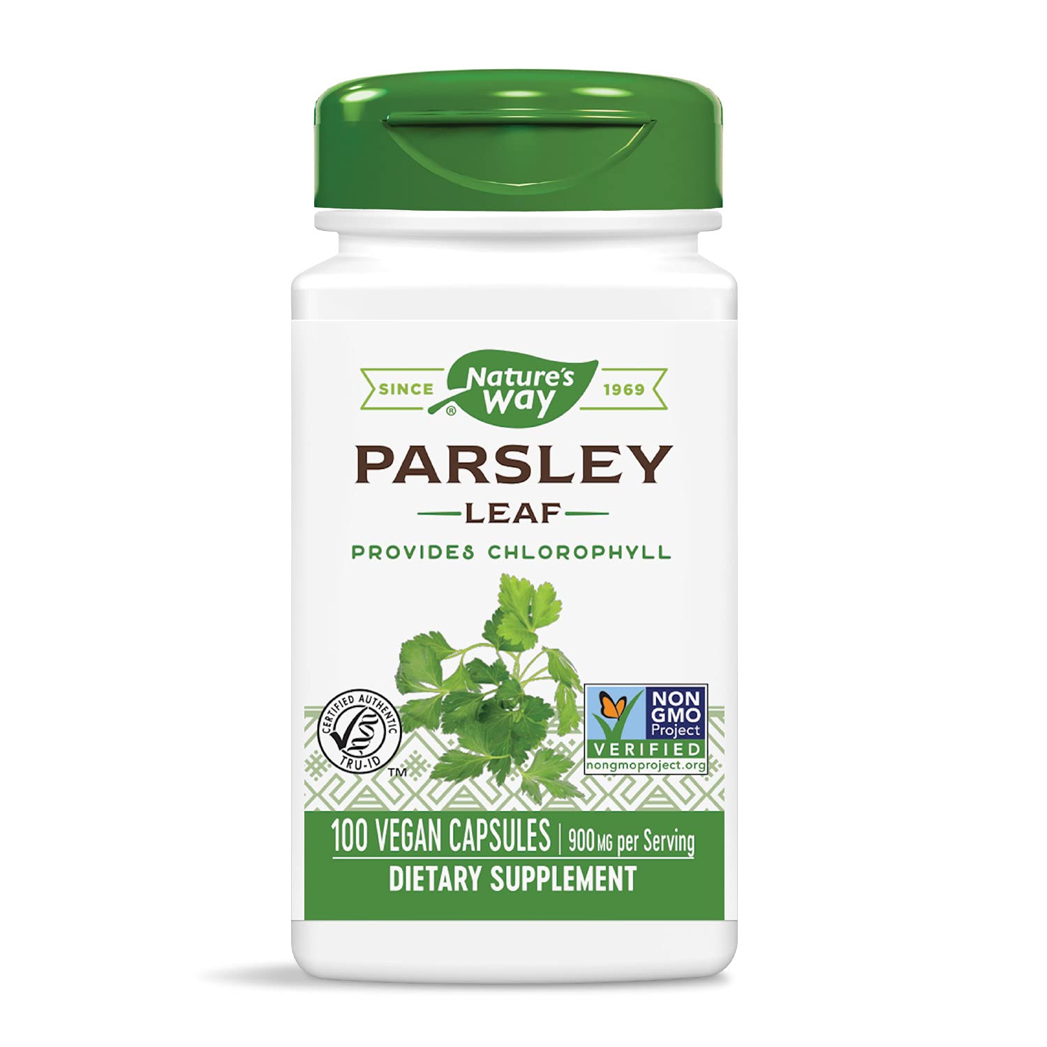 Nature's Way Premium Herbal Parsley Leaf Supplement - 900mg per Serving, 100 Vegan Capsules - Supports Digestion & Detox for Daily Wellness