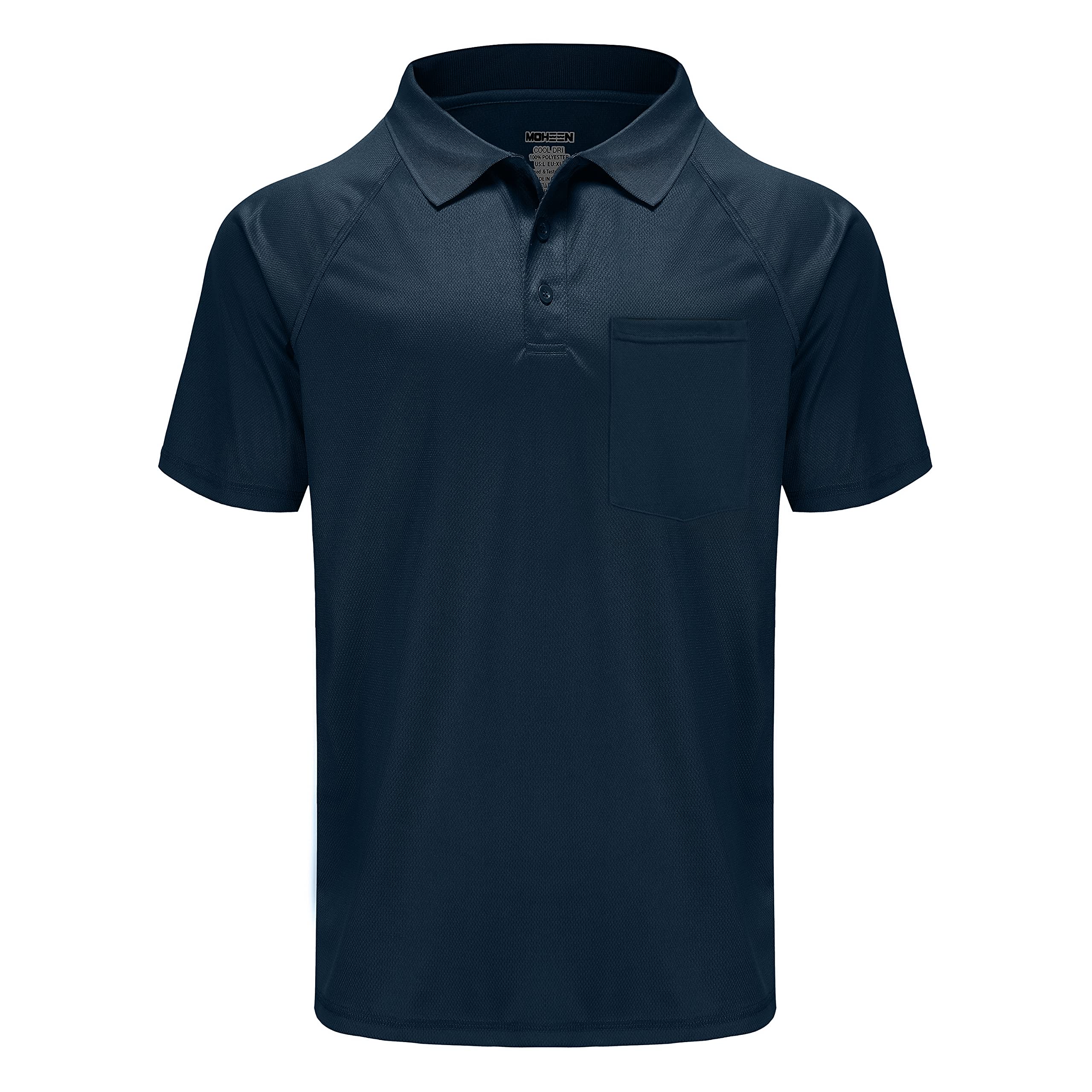 TIHEEN Men's Golf Shirts - Moisture Wicking Short Sleeve Performance Polo for Big & Tall - Perfect for Golf, Casual Wear & Outdoor Activities