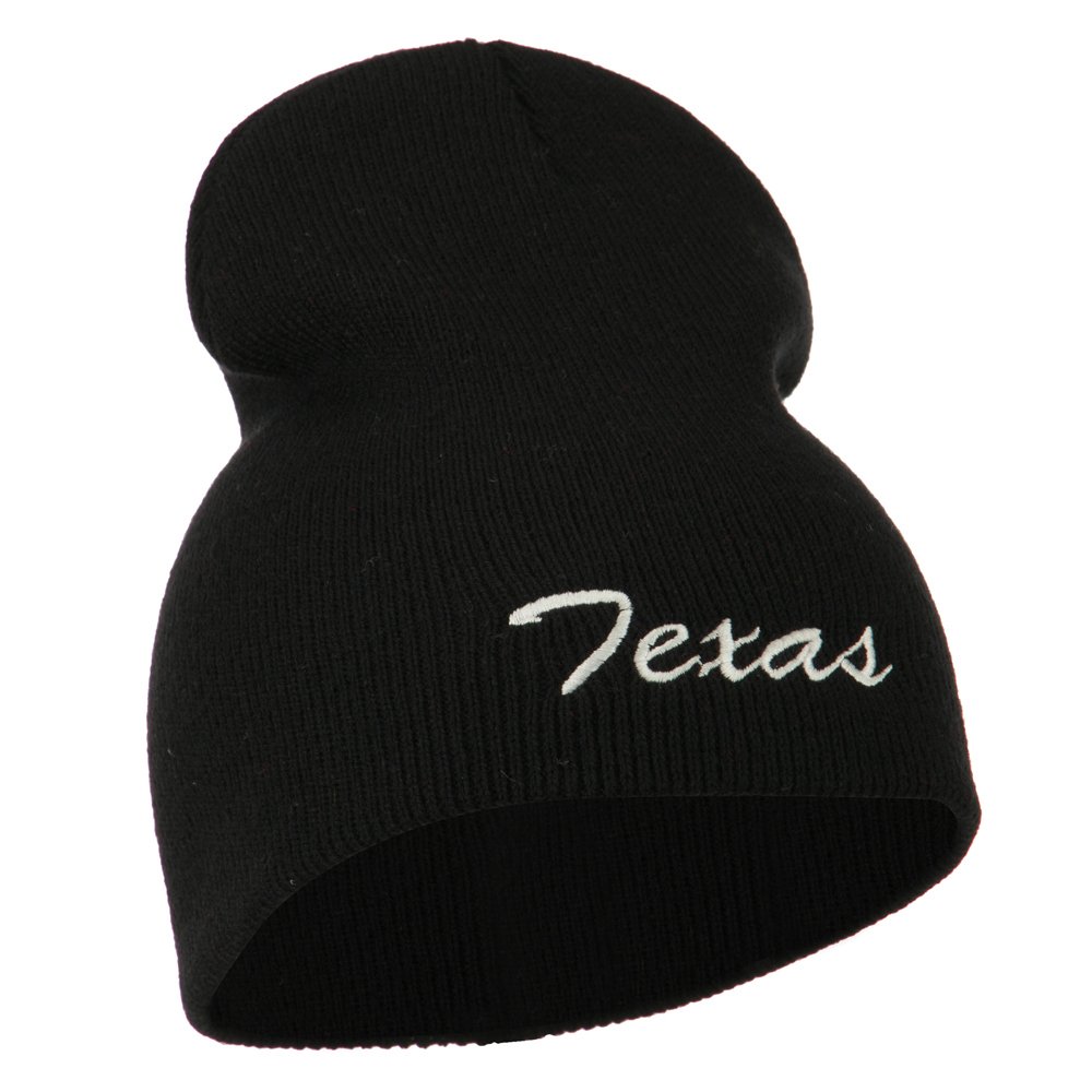 Texas Embroidered Short Beanie for Men & Women - Premium Cotton Winter Hat with State Design - Perfect for Outdoor Activities, Sports & Casual Wear - e4Hats.com