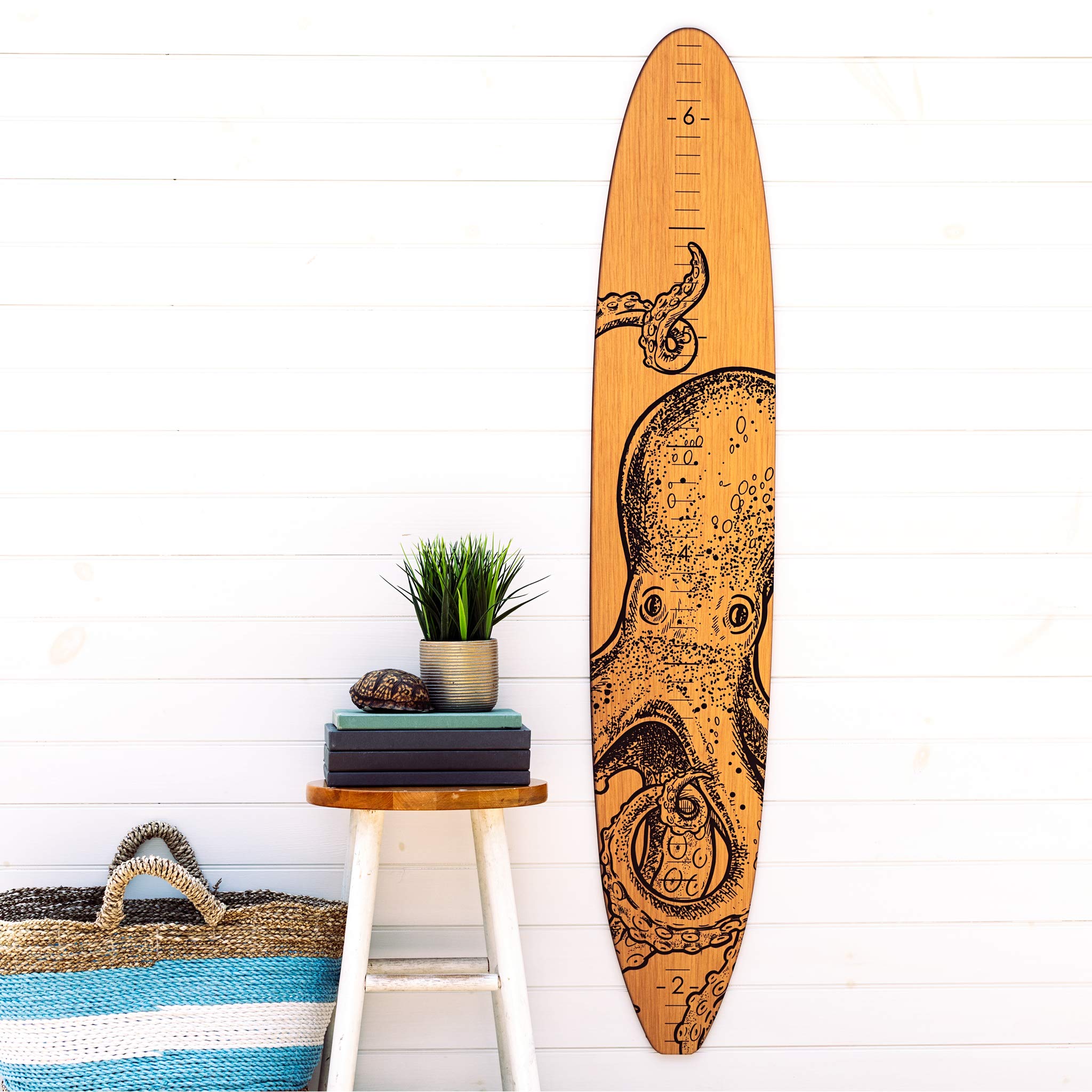 Wooden Surfboard Growth Chart for Kids - 57