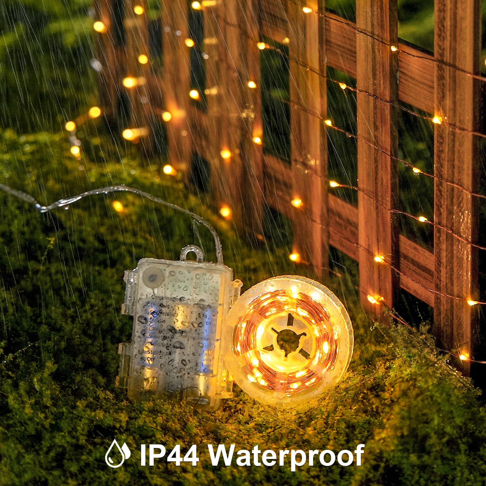 JMEXSUSS 2 Pack 400 LED 132ft Battery Operated Fairy Lights with Remote - Warm White Twinkle String Lights for Bedroom, Indoor, Outdoor, Patio, Tree & Valentine's Day Decorations | Perfect for Wedding, Party, Garden and Holiday Lighting