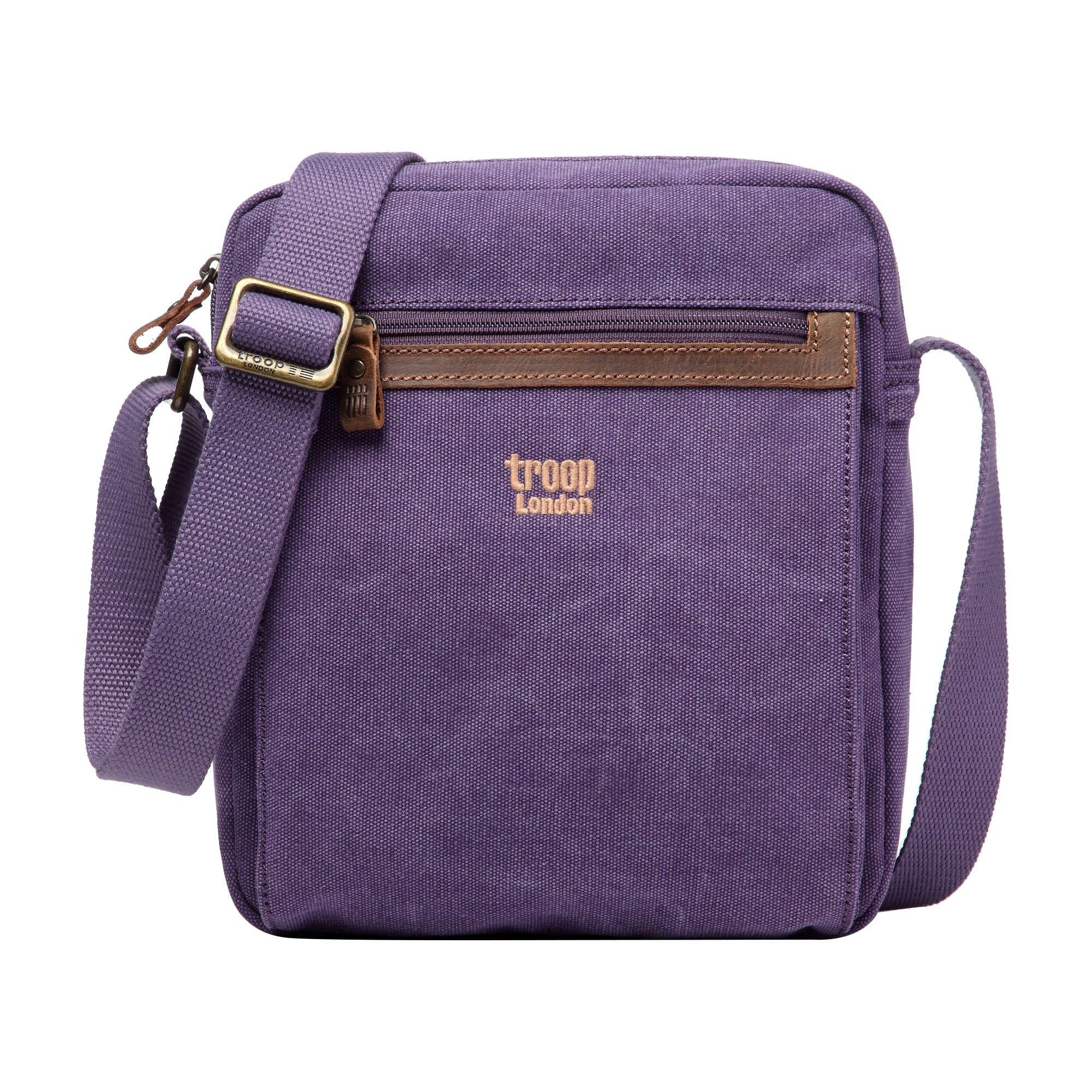 Troop London Classic Canvas Crossbody Bag for Men & Women - Stylish & Durable Shoulder Bag for Travel, Work & Everyday Use