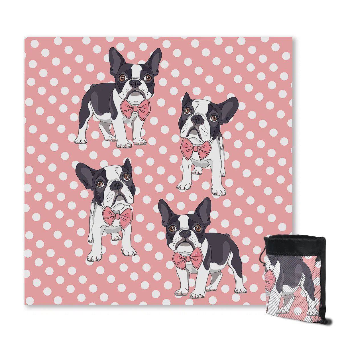 Sand Free Towel for Dogs - Quick Dry & Absorbent Pet Towel for French Bulldogs - Perfect for Beach, Pool & Outdoor Adventures